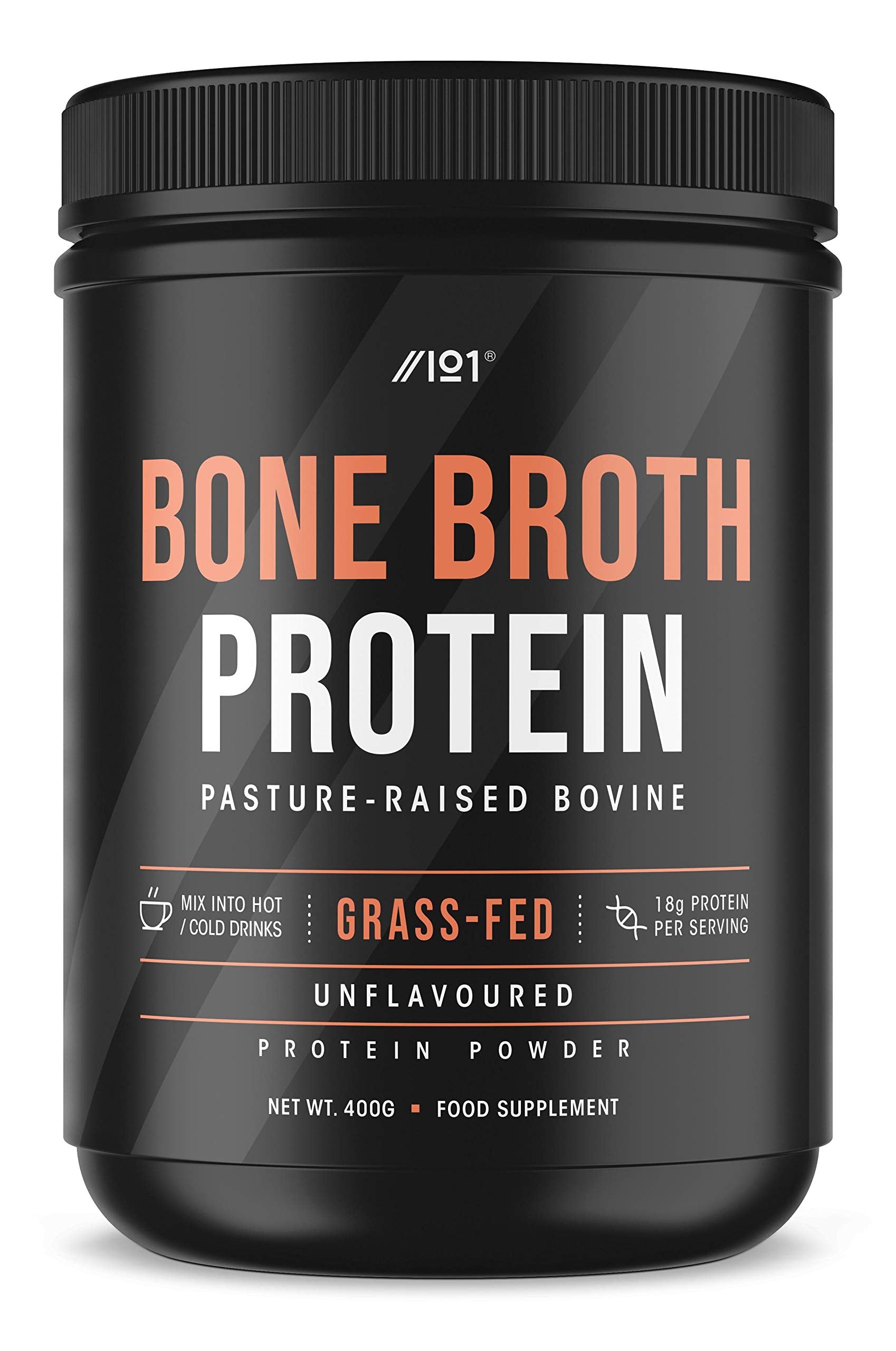 Bone Broth Beef Protein Powder - 400g - Unflavoured - 100% Grass-Fed & Pasture Raised Beef ALPHA01Au supplements