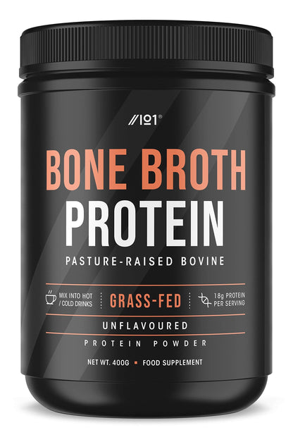 Bone Broth Beef Protein Powder - 400g - Unflavoured - 100% Grass-Fed & Pasture Raised Beef ALPHA01US supplements