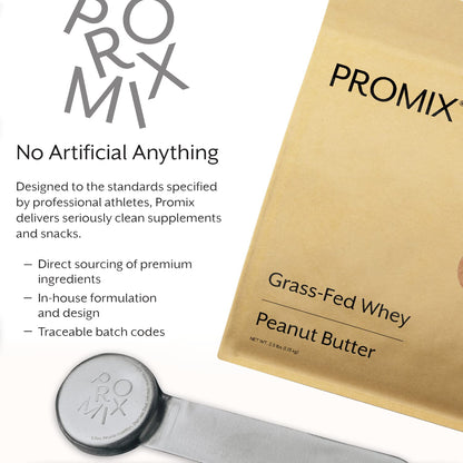 Promix Whey Protein Powder, Peanut Butter - 2.5lb Bulk - Grass-Fed & 100% All Natural ProMix NutritionUS supplements