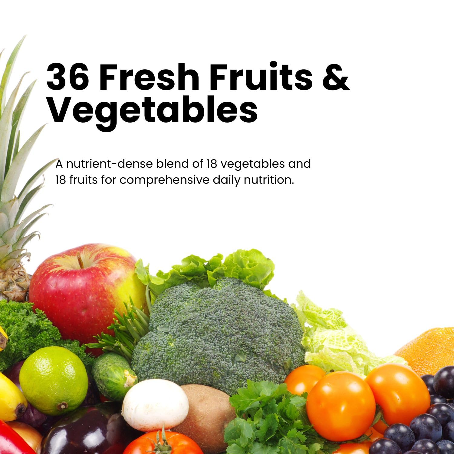 Fruits and Veggies Supplement, 36 Fruits & Vegetables with 24 Essential Vitamins, Minerals & Trace Elements,High in Fiber for Digestion & Constipation Relief,Daily Nutritional Support,120 Capsules aegabeAu supplements