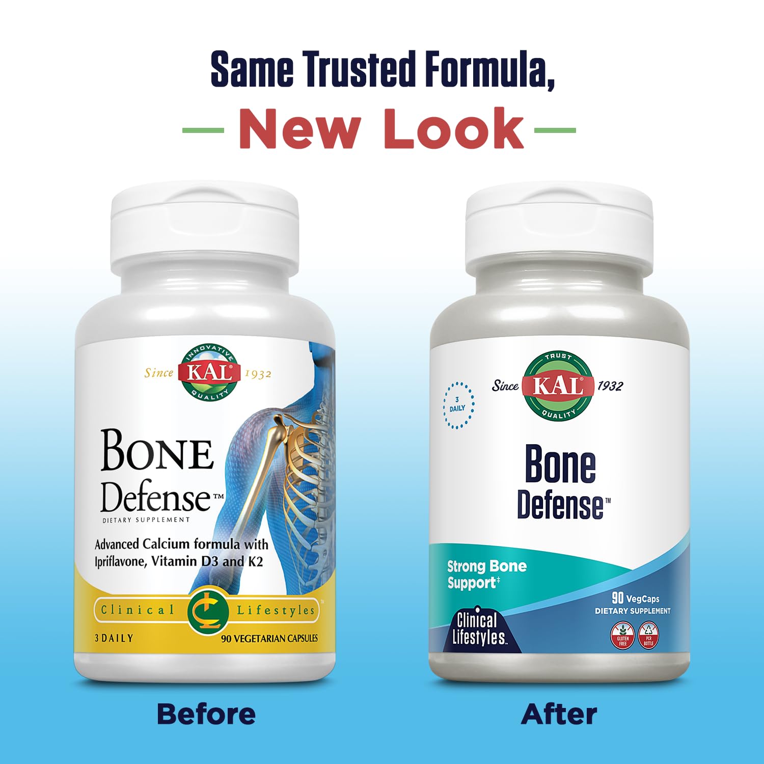 KAL Bone Defense | Healthy Bone Strength and Density Supplement | Calcium, Vitamin D3 and K2, Magnesium | 90ct, 30 Serv. KALAu supplements