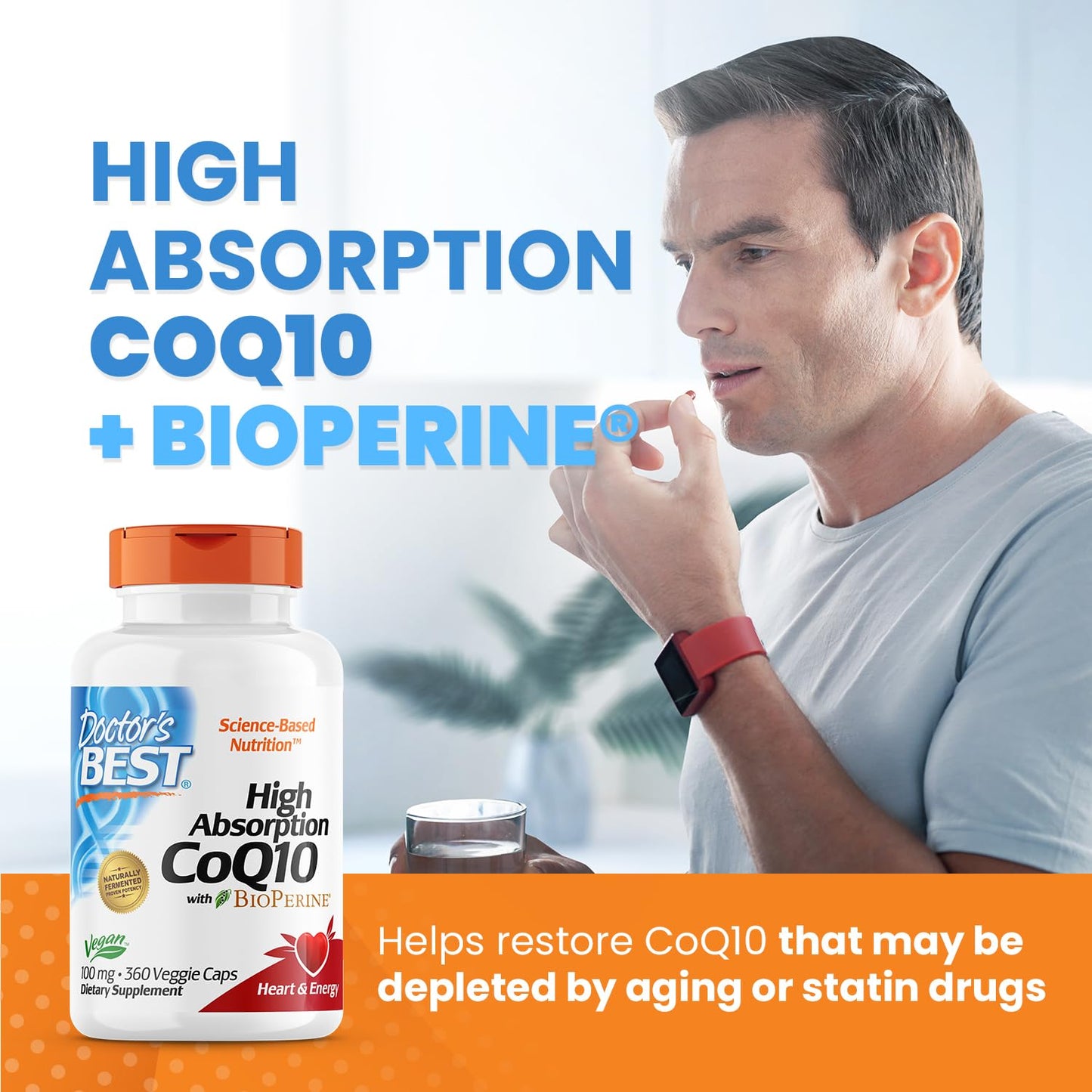 Doctor's Best High Absorption CoQ10 with BioPerine, Gluten Free, Naturally Fermented Doctor's BESTUS supplements