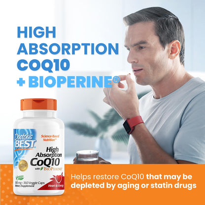 Doctor's Best High Absorption CoQ10 with BioPerine, Gluten Free, Naturally Fermented Doctor's BESTUS supplements