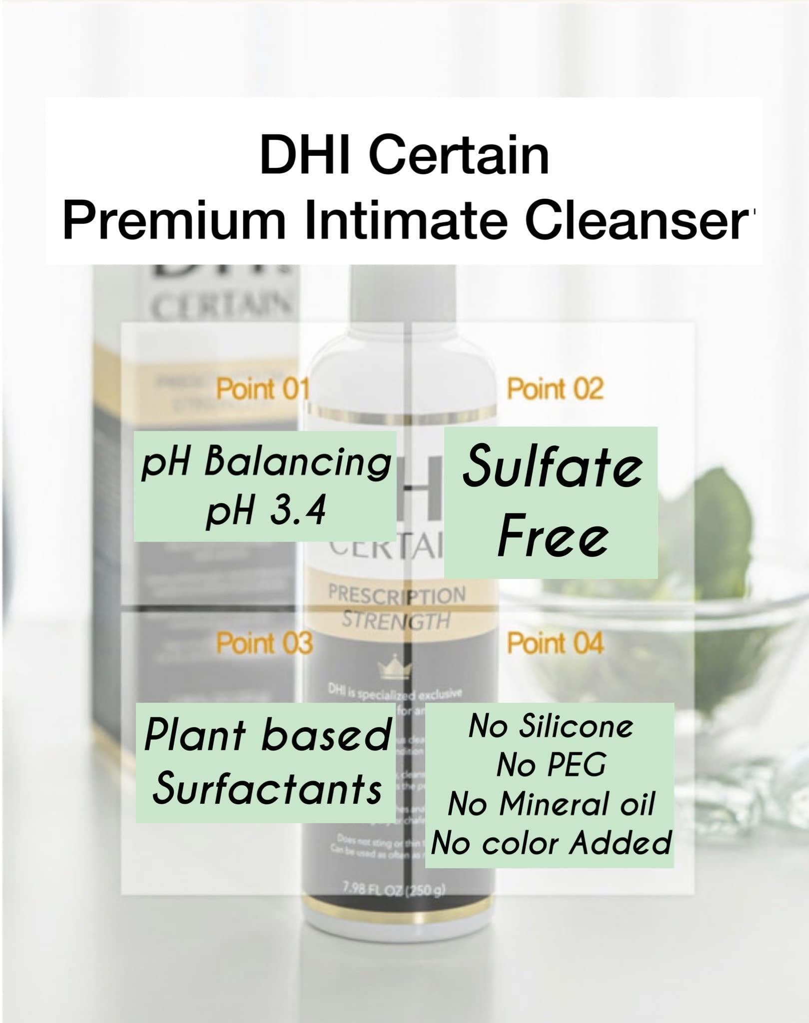 DHI PROBIOTIC Certain Intimate Wash for Men with 3 kinds of probiotics plus 20 Premium Natural DHIAu supplements