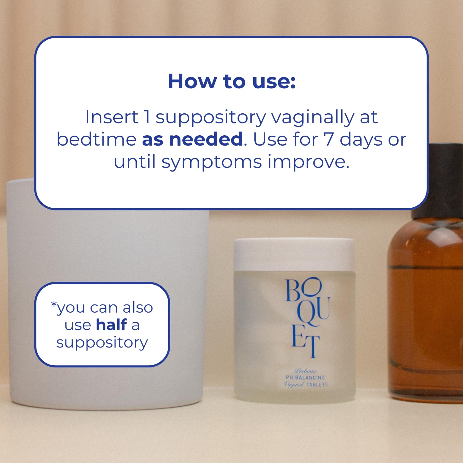 Boquet Vaginal Prebiotic Suppository- Relieve Odor, Prevent Bacterial Vaginosis, Balance pH BoquetAu supplements