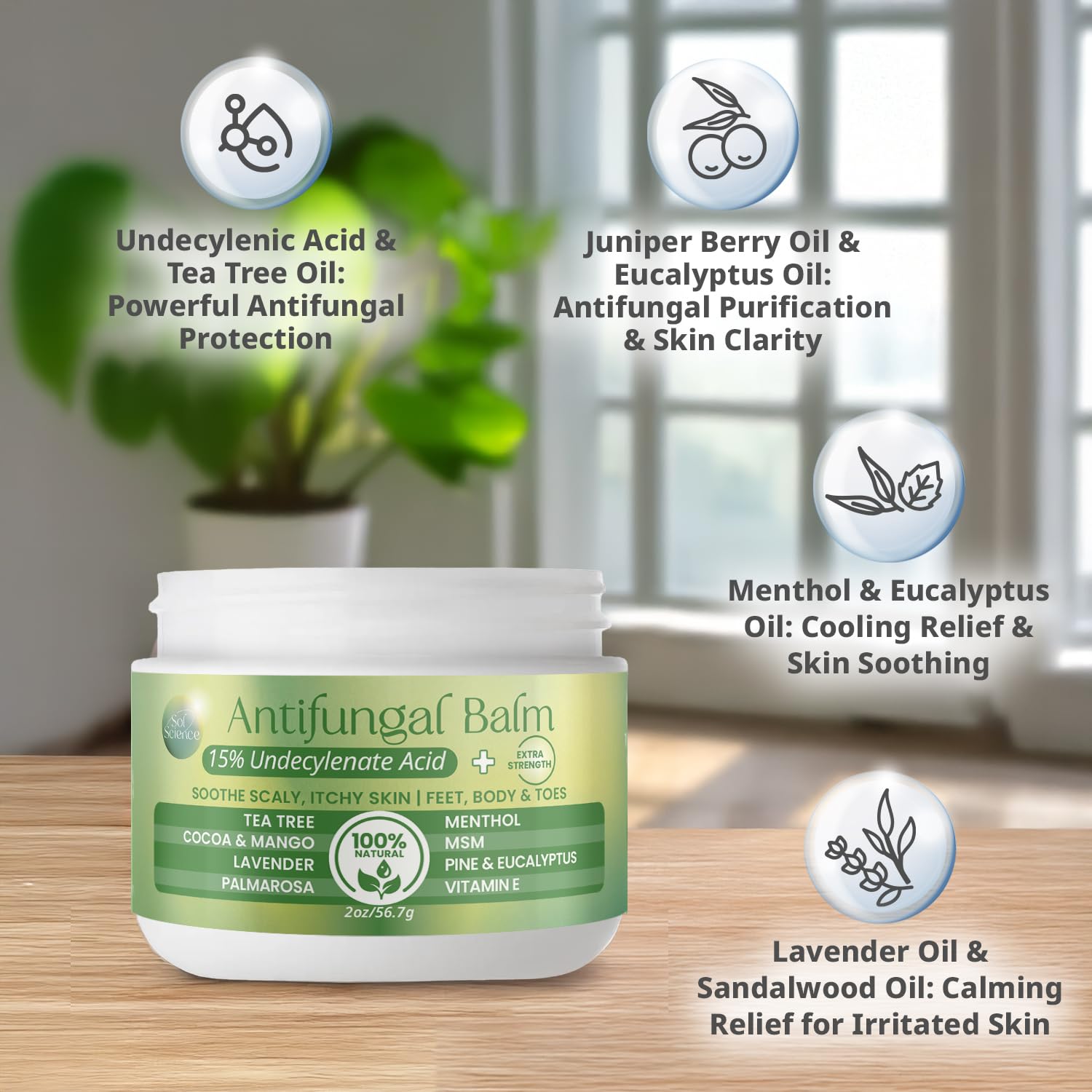 PURPLE CANYON Anti Fungal Balm with 15% Undecylenic Acid – Antifungal for Athletes Foot, Jock Itch & Ringworm – Tea Tree, Menthol & Essential Oils PURPLE CANYONAu supplements
