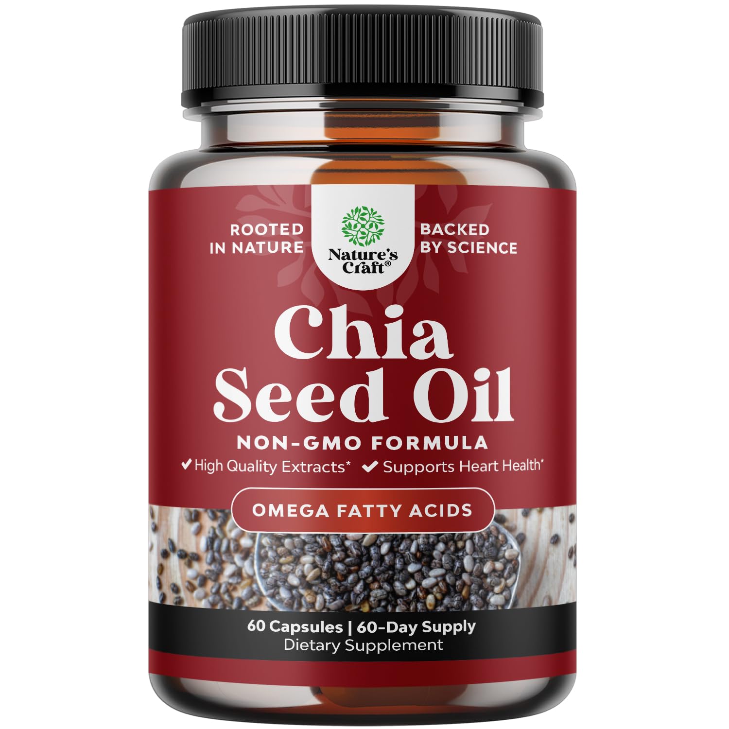 Chia Seed Oil Supplement for Weight Loss and Energy Natural Superfood Protein Metabolis Natures CraftUS supplements