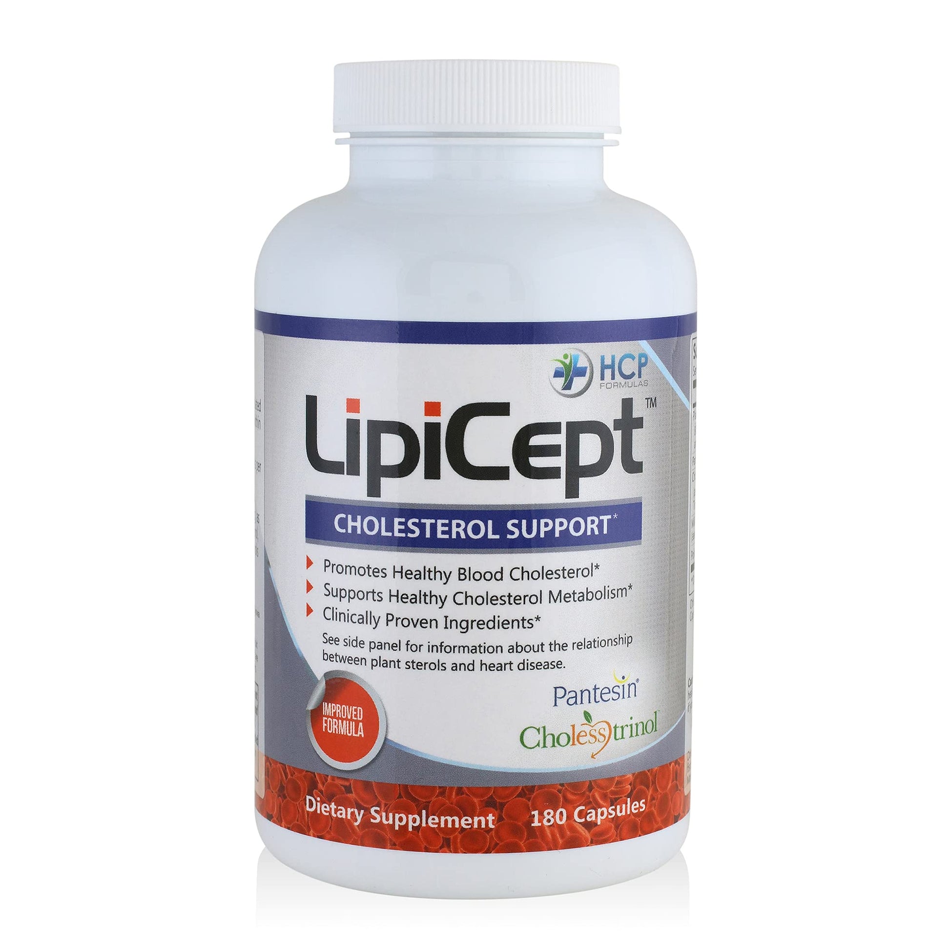 HCP Formulas - LipiCept - Natural Cholesterol Support Formula with Plant Sterols - Maintain Healthy Cholesterol Levels Already Within a Normal Range - Vegetarian - Dietary Supplement - 180 Caps HCP FormulasAu supplements