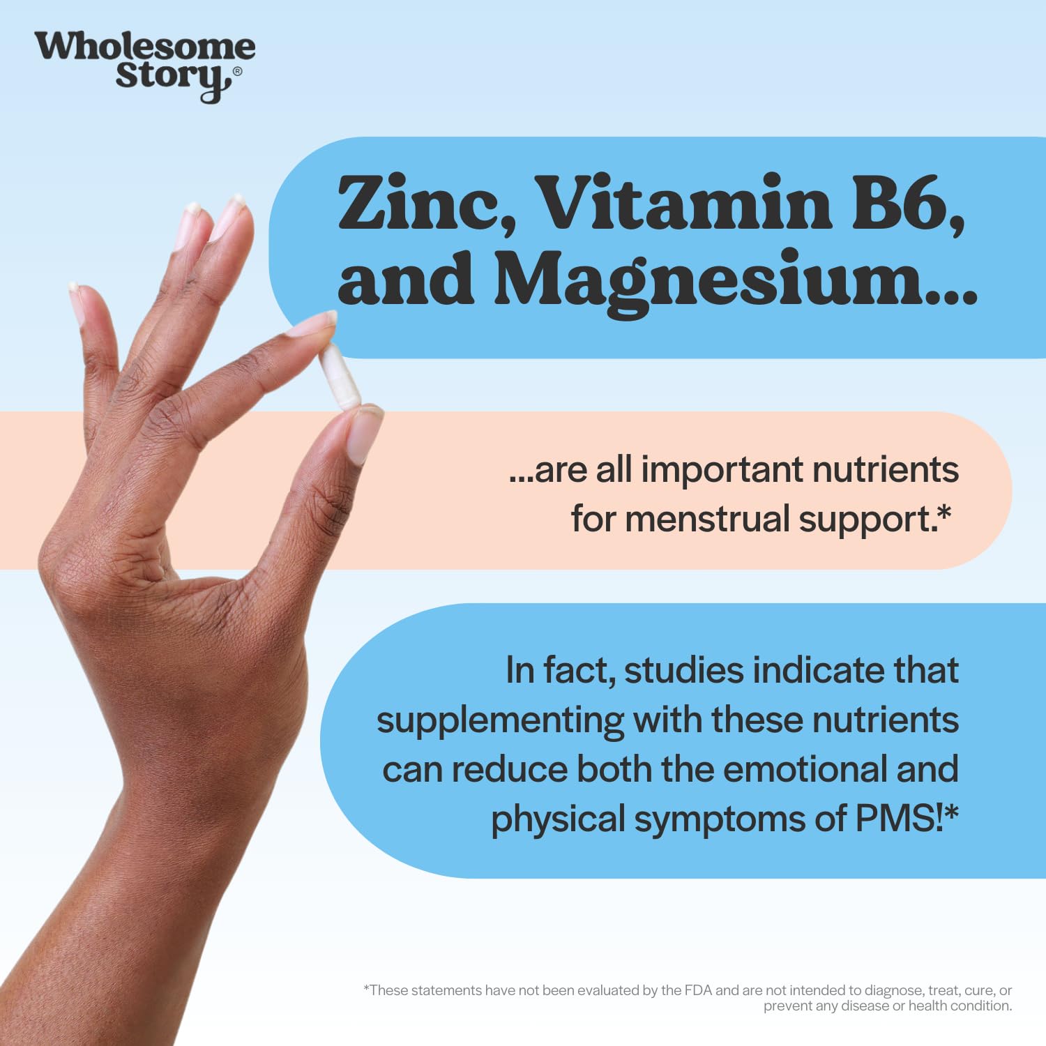 Zinc Picolinate, Magnesium Glycinate Supplements with P5P Vitamin B6 | Magnesium and Zinc Vitamin | Reproductive & Fertility Health, Hormone Balance, Immune System Support | 30 Day Supply Wholesome StoryAu supplements