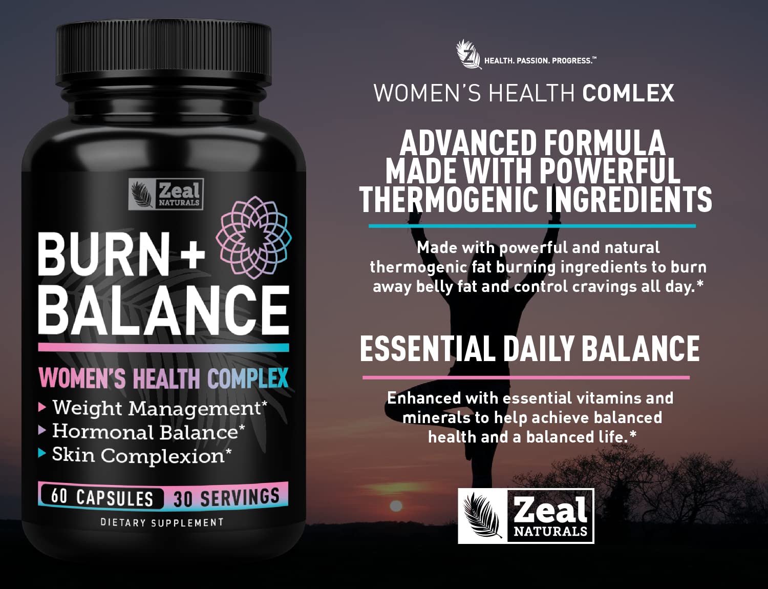 Zeal Naturals Weight Loss Support for Women + Daily Balance Vitamins (Iron, Vitamin D, Setria®, Folate) Premium Diet Support Pills for Women+ Multivitamin and Hormone Support Zeal NaturalsAu supplements