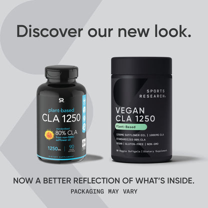 Sports Research Vegan CLA - 1250mg with Active Conjugated Linoleic Acid for Men Sports ResearchUS supplements