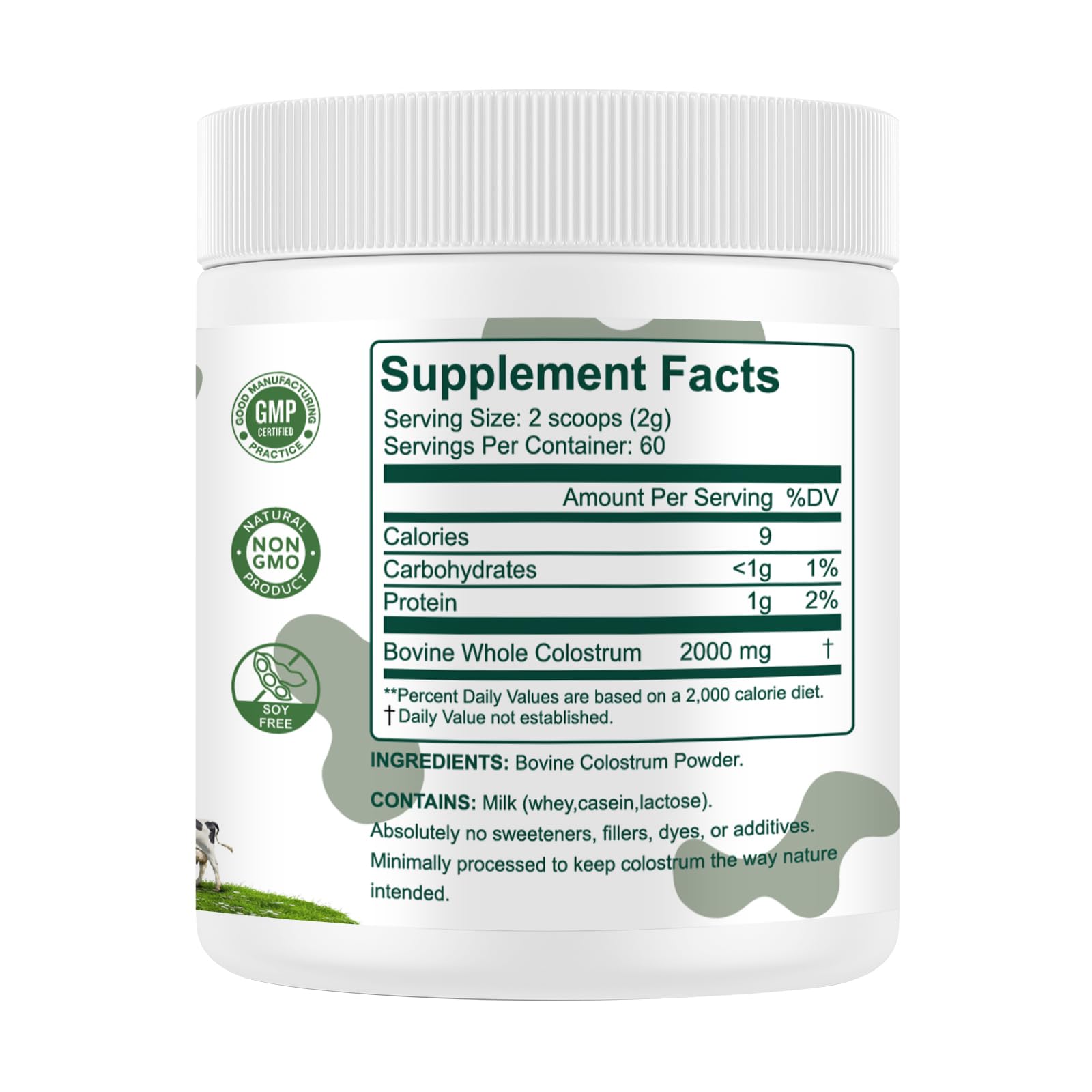 MICYDELAS Bovine Colostrum Supplement Powder 50% IgG Premium Bovine Colostrum for Gut Health Support, Immune Support, Muscle Recovery & Overall Wellness, Grass Fed, Non-GMO, Unflavored, 60 Servings MICYDELASAu supplements