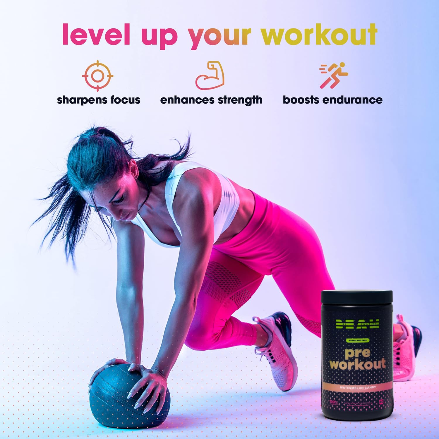 BEAM Be Amazing Vegan Stim Free Pre-Workout Powder | Energy Booster Powdered Drink BEAMAu supplements