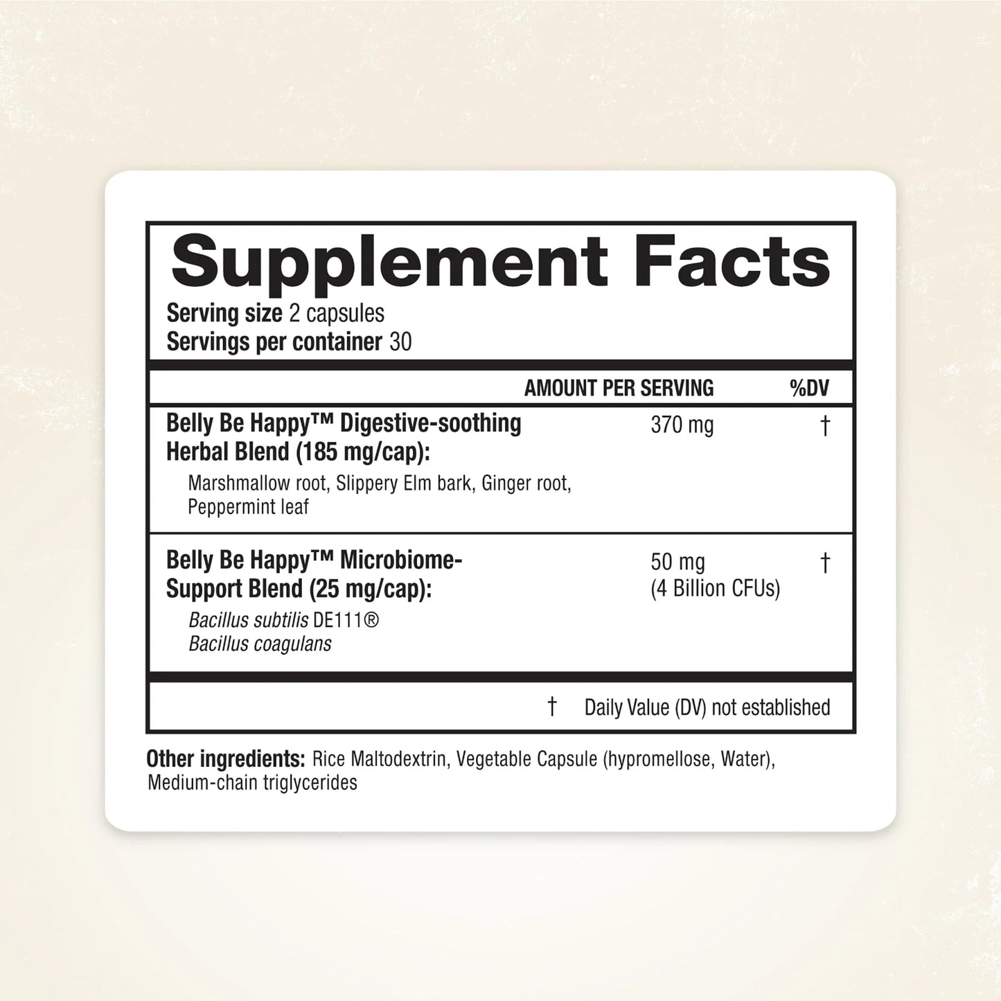 RidgeCrest Herbals Belly Be Happy - 60 Capsules - Digestive Comfort Support - Non-GMO RidgeCrest HerbalsUS supplements