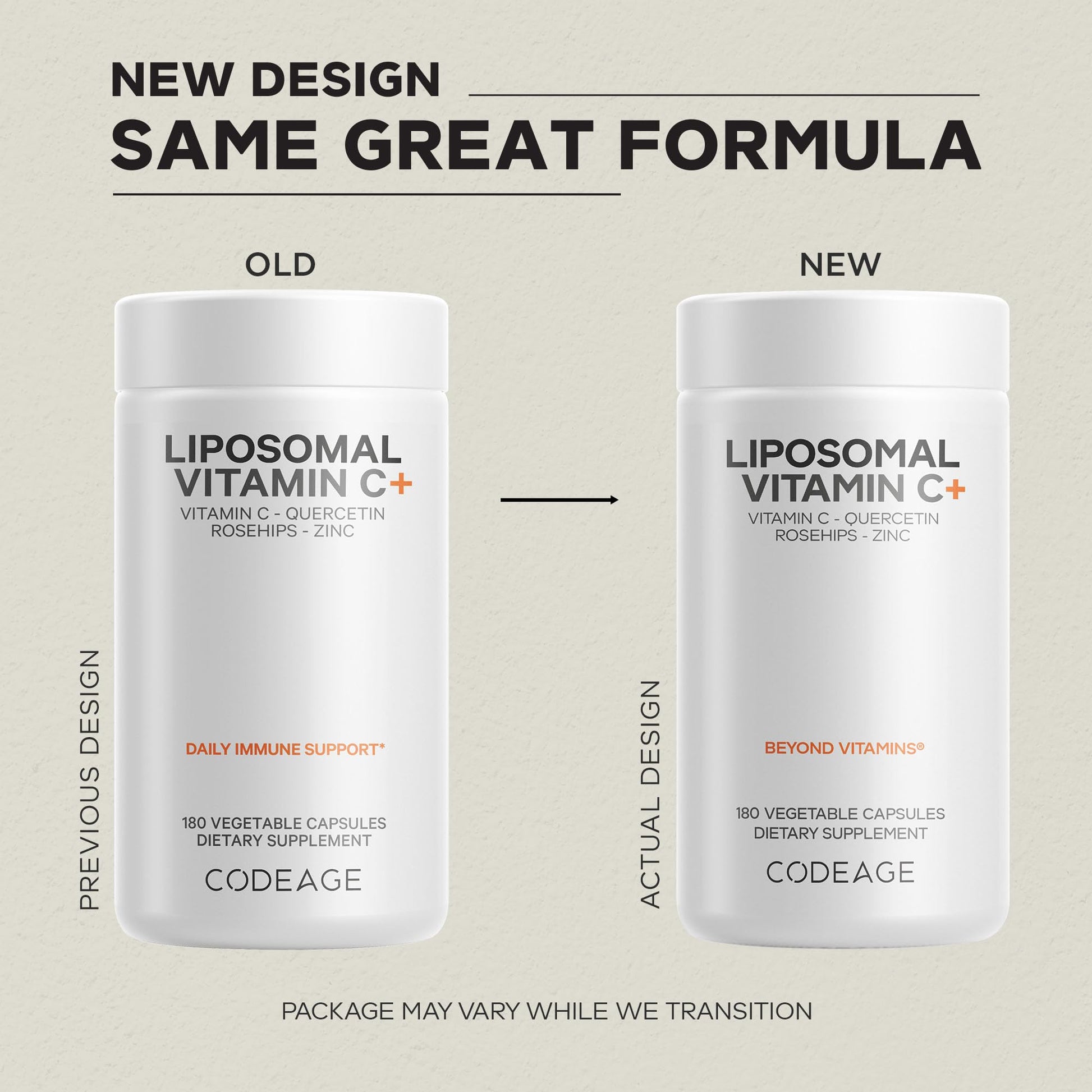 Codeage Liposomal Vitamin C 1500mg with Zinc, Elderberry, Citrus Bioflavonoids Grapefruit, Lemon, Orange Powder, Quercetin & Rose Hips Fruit – Vegan Supplement - Non-GMO, Vegan Pills, 180 Capsules CodeageAu supplements