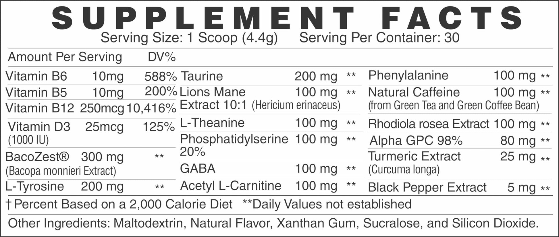 GMU SPORT Nootro-Prime Brain Boost - Focus Brain Supplement - Mushroom Supplement Powder with Alpha GPC, Nootropic Brain Supplements for Memory and Focus with Lions Mane, 30 Servings, Tropical Flavor GMU SPORTAu supplements