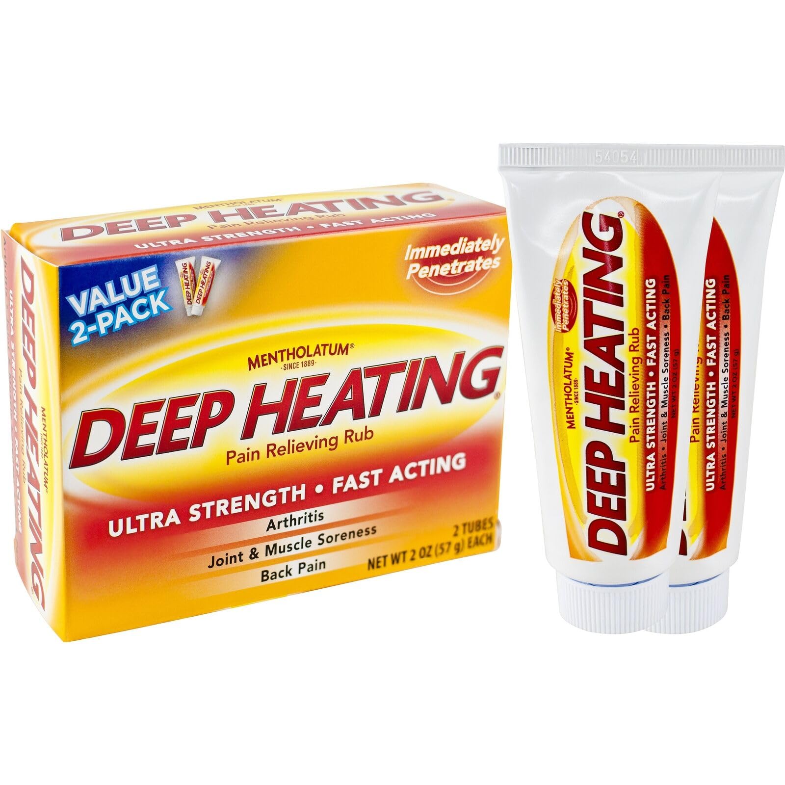 Mentholatum Deep Heating Pain Relieving Rub, Ultra Strength, 2 Tubes each, Pack of 5 MentholatumAu supplements