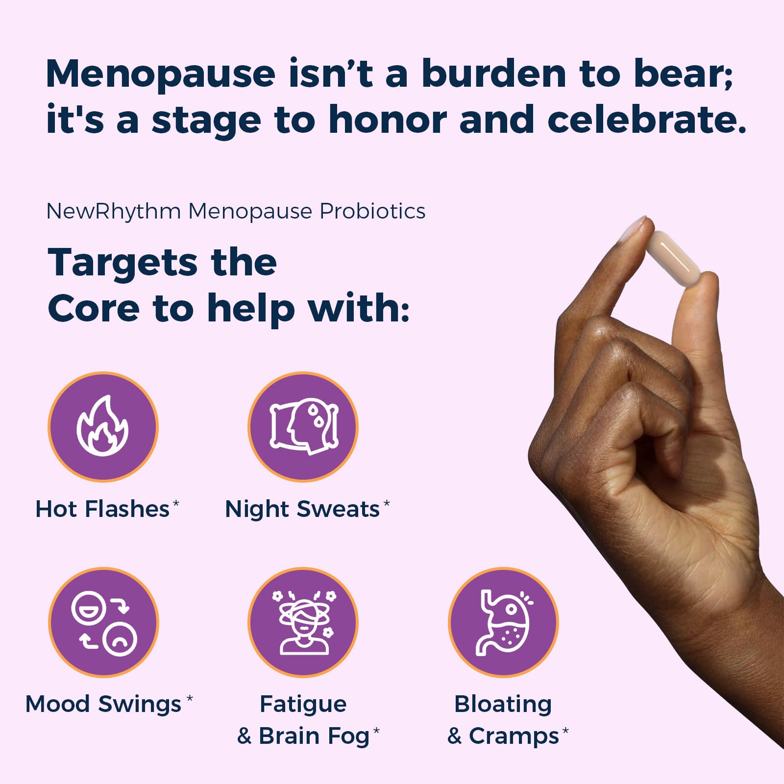 NewRhythm Menopause Probiotics for Women, 7-in-1 Relief, Prebiotics, Black Cohosh Trans-Resveratrol Chasteberry Red Clover Dong Quai, Hot Flashes Night Sweats, No Soy, No Estrogen, 30 Ct NewRhythmAu supplements