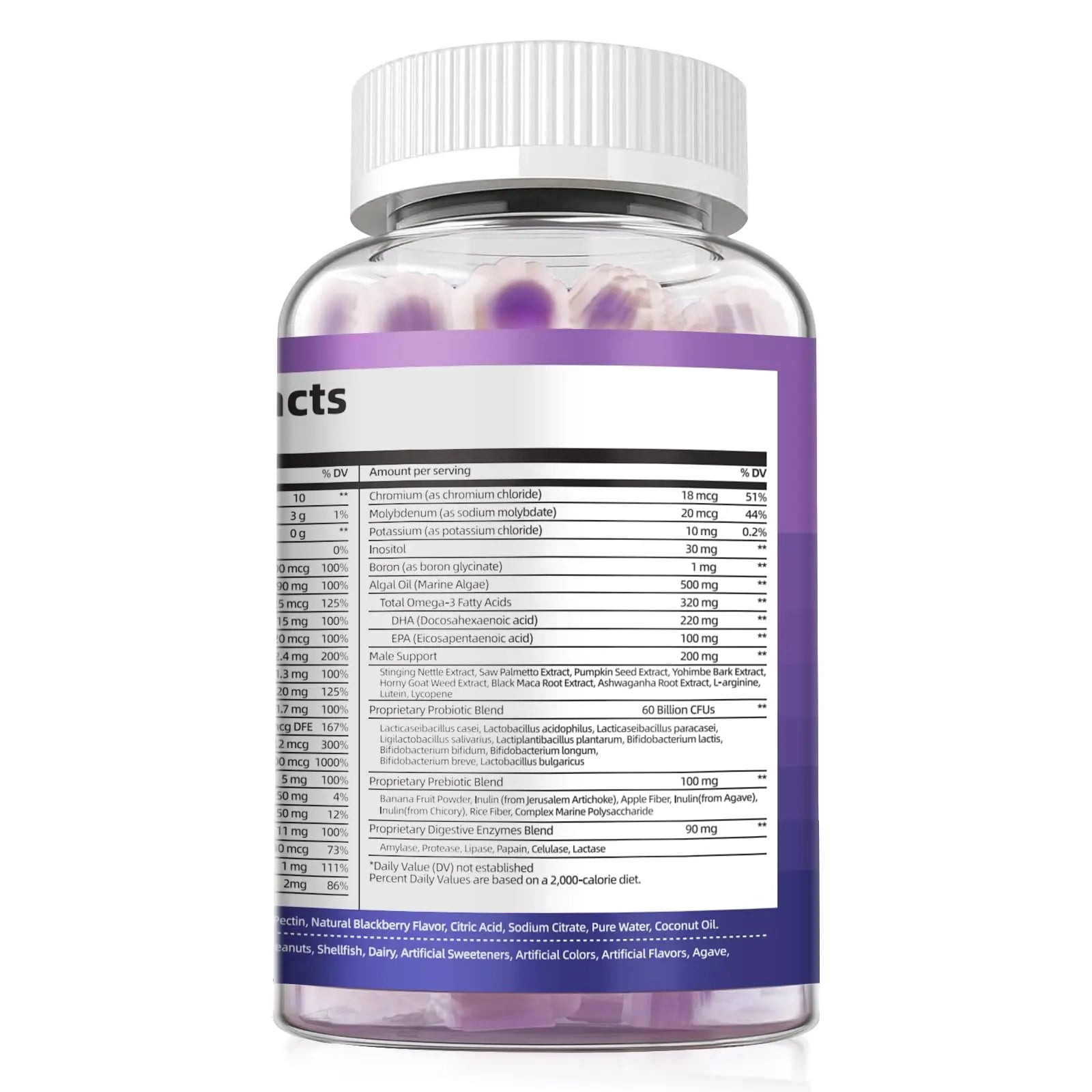 Multivitamin for Men, Mens Multivitamins Gummies w/Omega-3, Probiotics, Inositol, Folate, Biotin, Zinc, Vitamins A, C, D, E, B MigcopatAu supplements