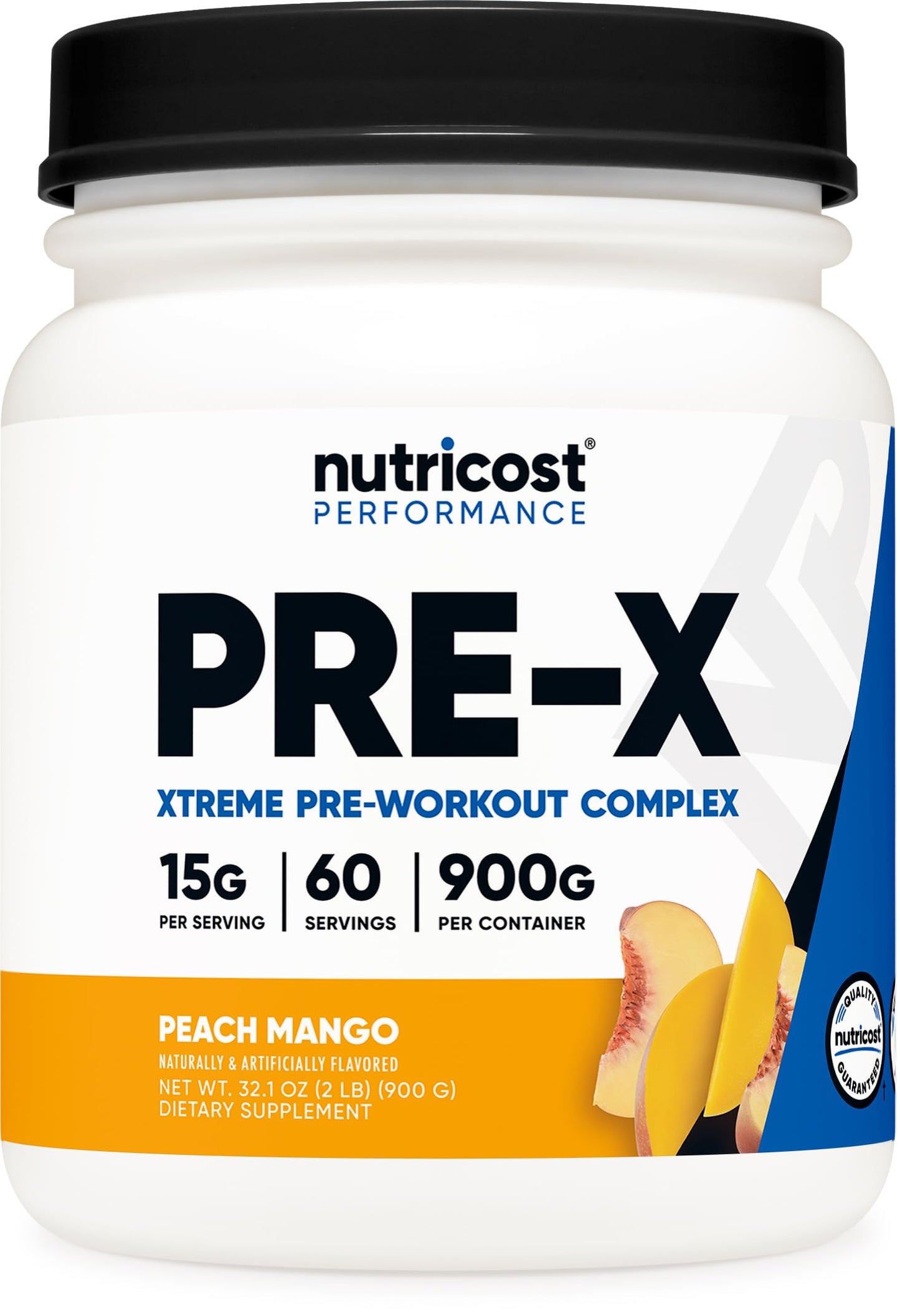 Nutricost Pre-X Xtreme PreWorkout Powder Complex, Peach Mango, 60 Servings, Vegetarian NutricostUS supplements