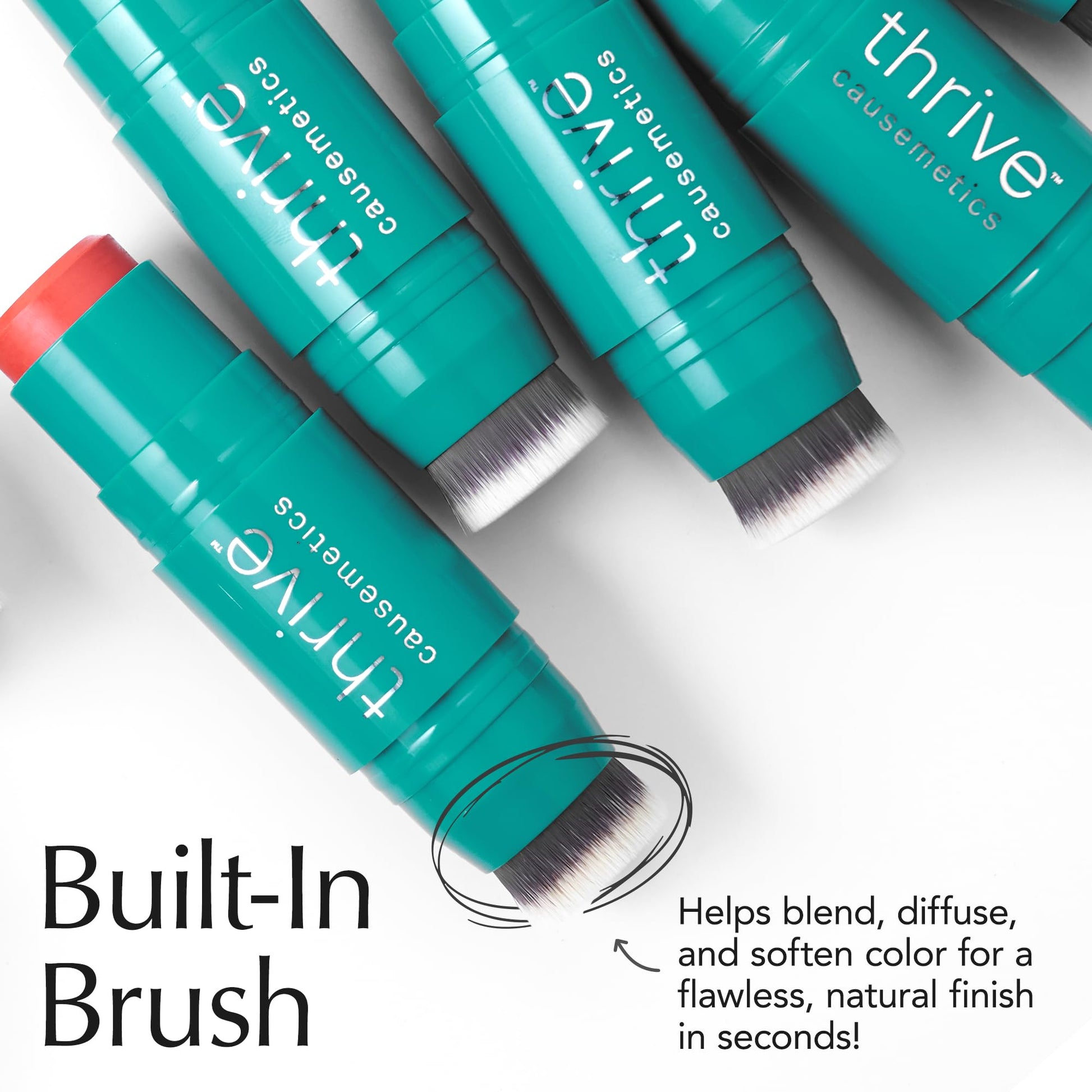 Thrive Causemetics Triple Threat Color Stick: Cream Blush Stick with Vitamin E, Evening Primrose Oil, Waterproof Smudge Proof Face Makeup Formula, Kaisa (Dusty Rose Matte) Thrive CausemeticsAu supplements