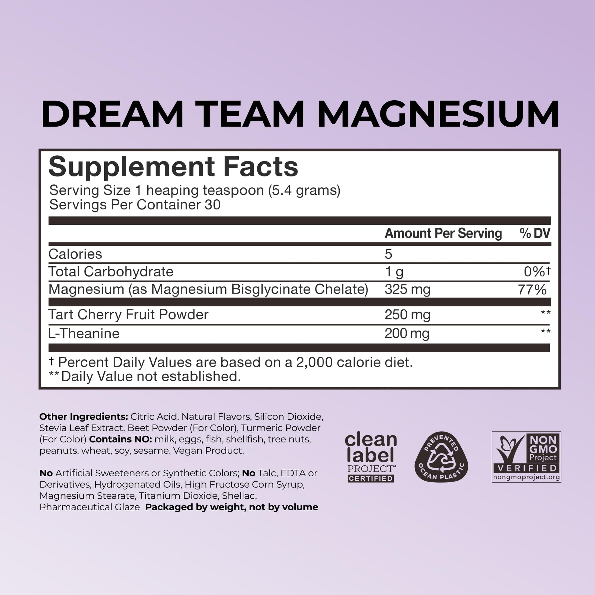 Hum Nutrition Dream Team Magnesium Bisglycinate Powder, L Theanine & Tart Cherry Magnesium Supplement Drink Mix, Support Rest, Relaxation & Sleep Routine, Gluten Free, Vegan, Cherry Lemon, 30 Servings HUMUS supplements