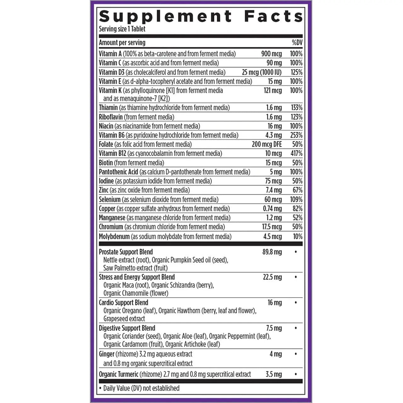 New Chapter Men's Multivitamin, Every Man's One Daily 40+, Fermented with Probiotics + Saw Palmetto + B Vitamins + Vitamin D3 + Organic New ChapterAu supplements