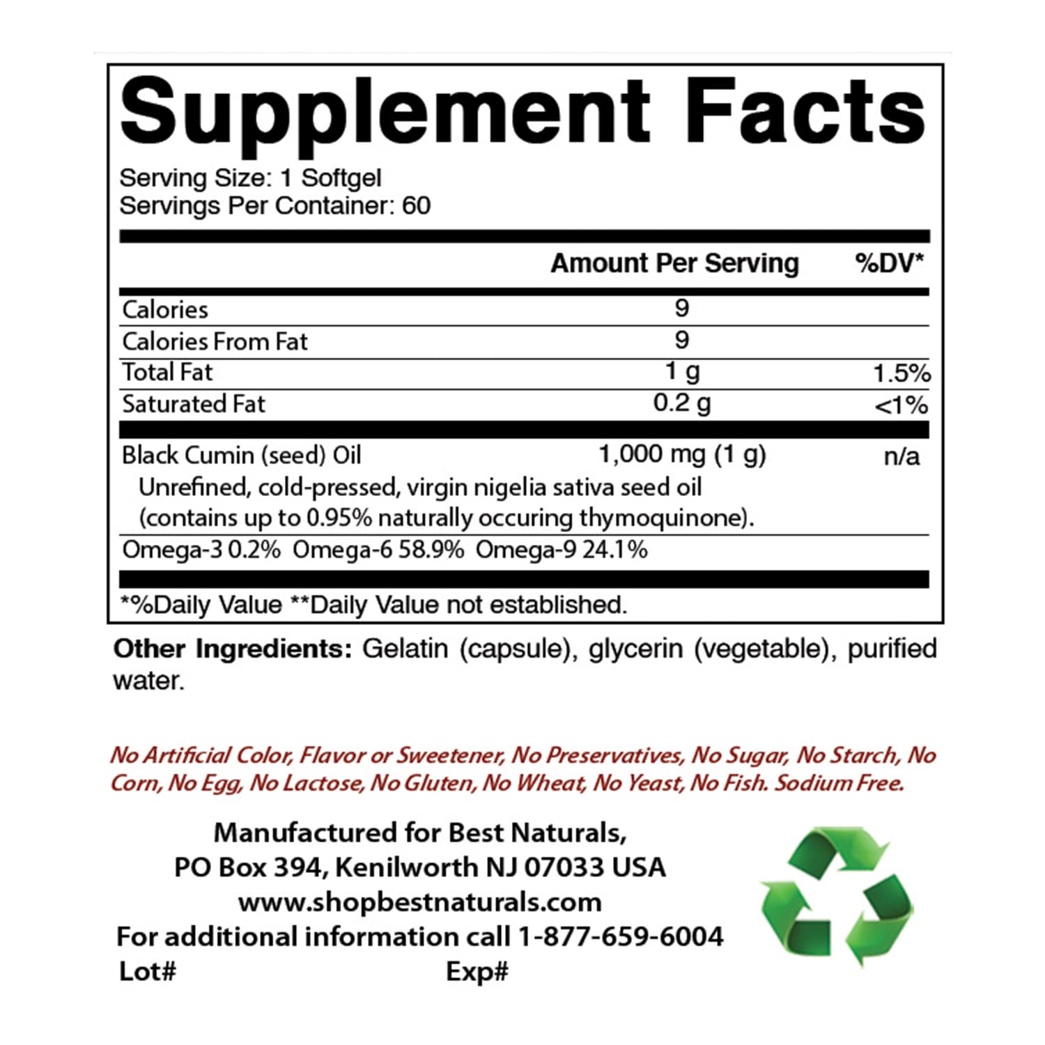 Best Naturals 2 Packs Black Seed Oil Capsules 1000 mg (Non-GMO) Nigella Sativa Best NaturalsAu supplements