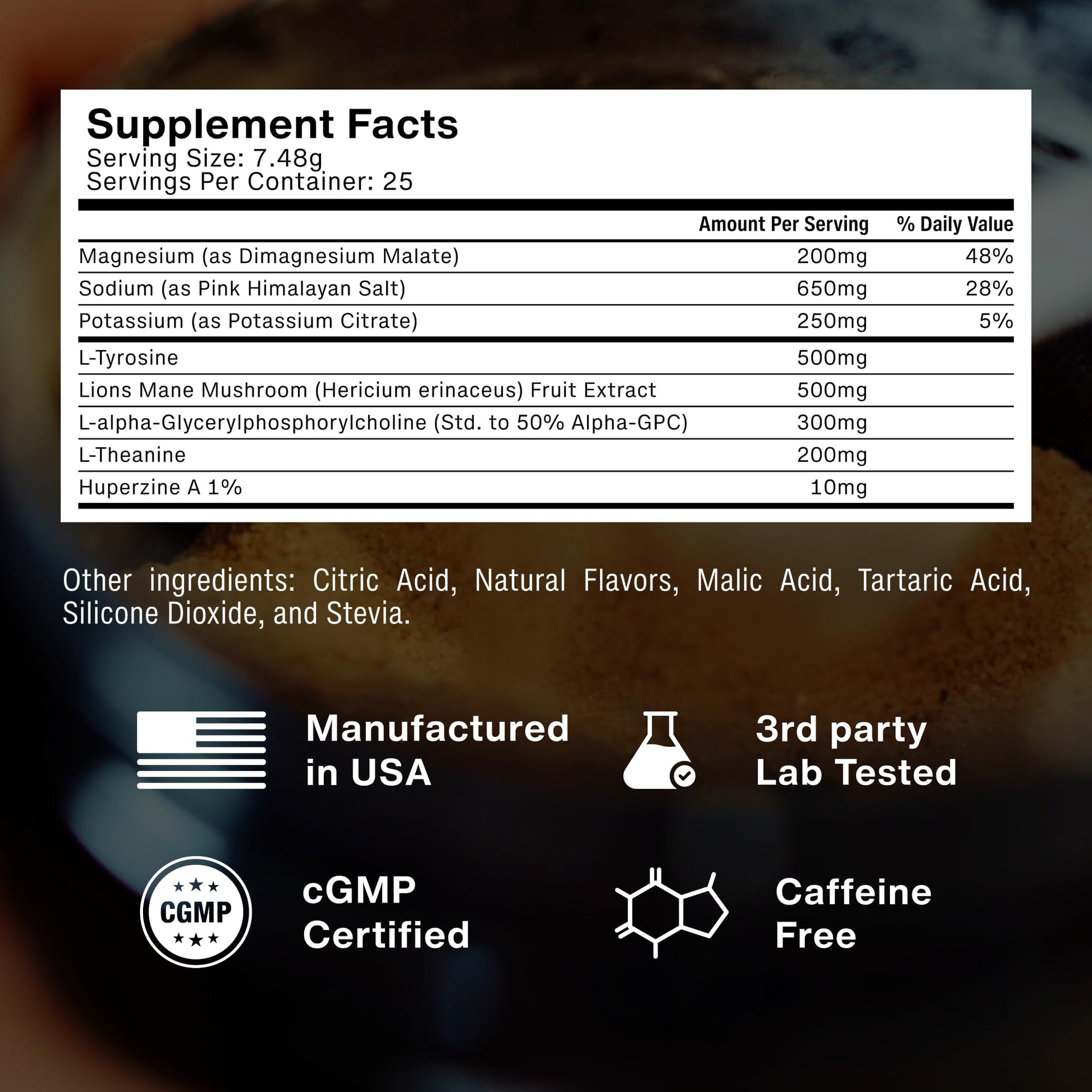 PRSNT Nootropic Focus Powder | Mango 25 Servings | Caffeine-Free, Sugar-Free | Supports Focus, Energy, Mental Clarity | Nootropic + Electrolytes Hydration Focus Drink Mix PRSNTAu supplements