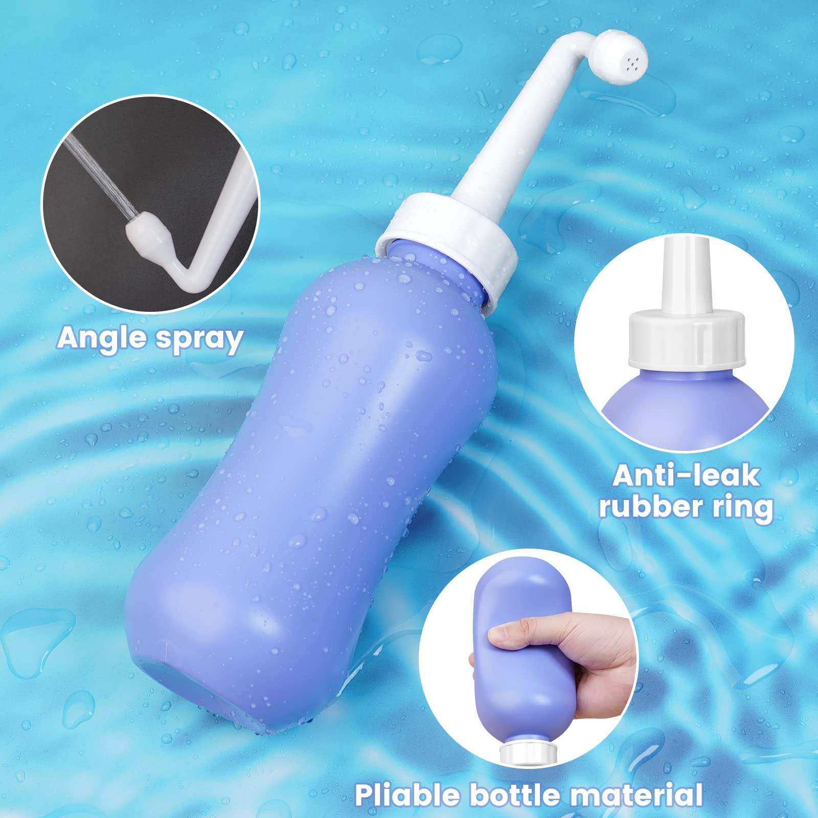 450ML(15.2 OZ) Peri Bottle for Postpartum Care 2 Pack, Portable Travel Bidet for Women, Upside Down VicnKioHAu supplements