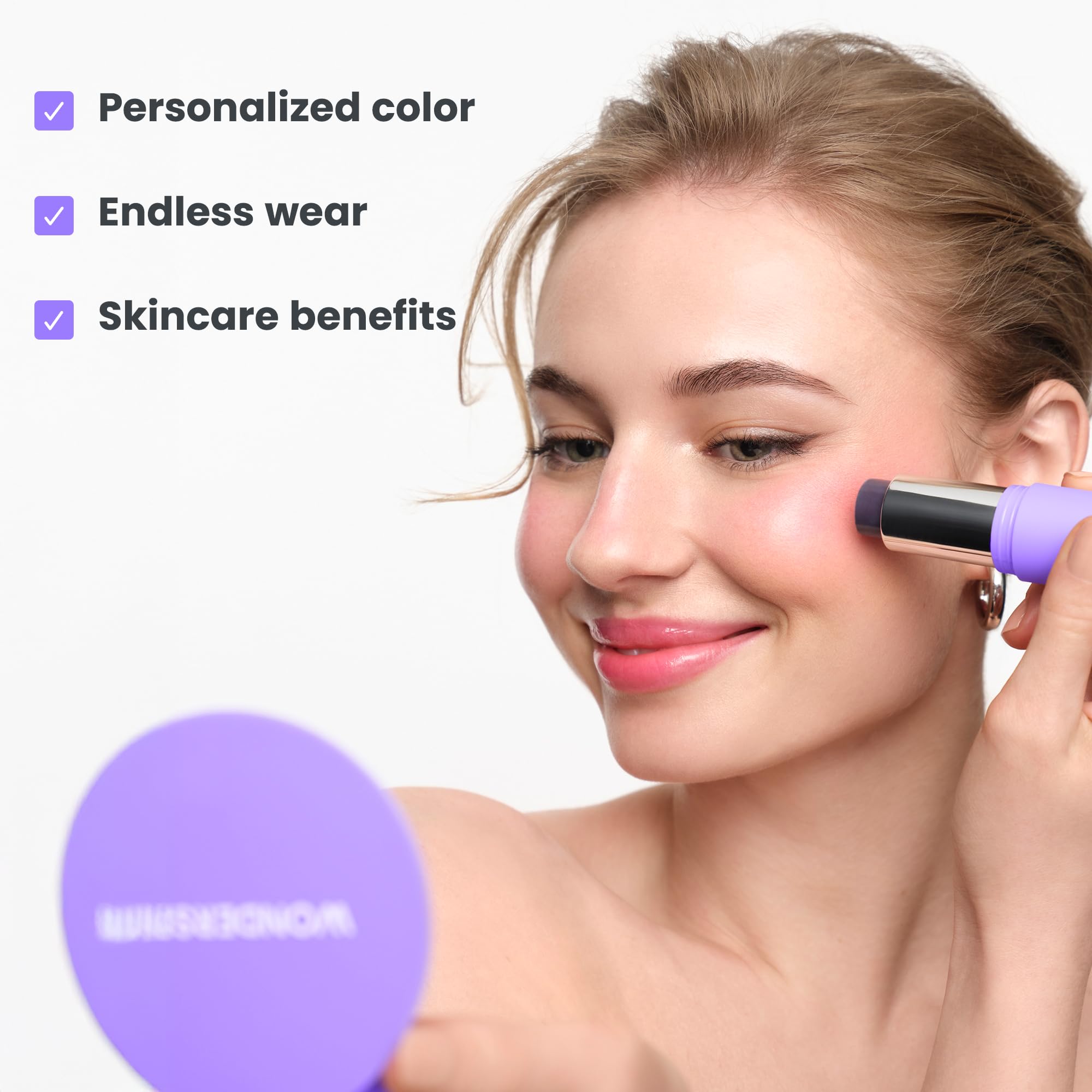 Wonderskin Cream Blush Stick pH-Activated - pHlush Stick Multi-Use, Blush for Cheeks and Lips, Cooling Nourishing Color-Adjusting Makeup WonderskinAu supplements