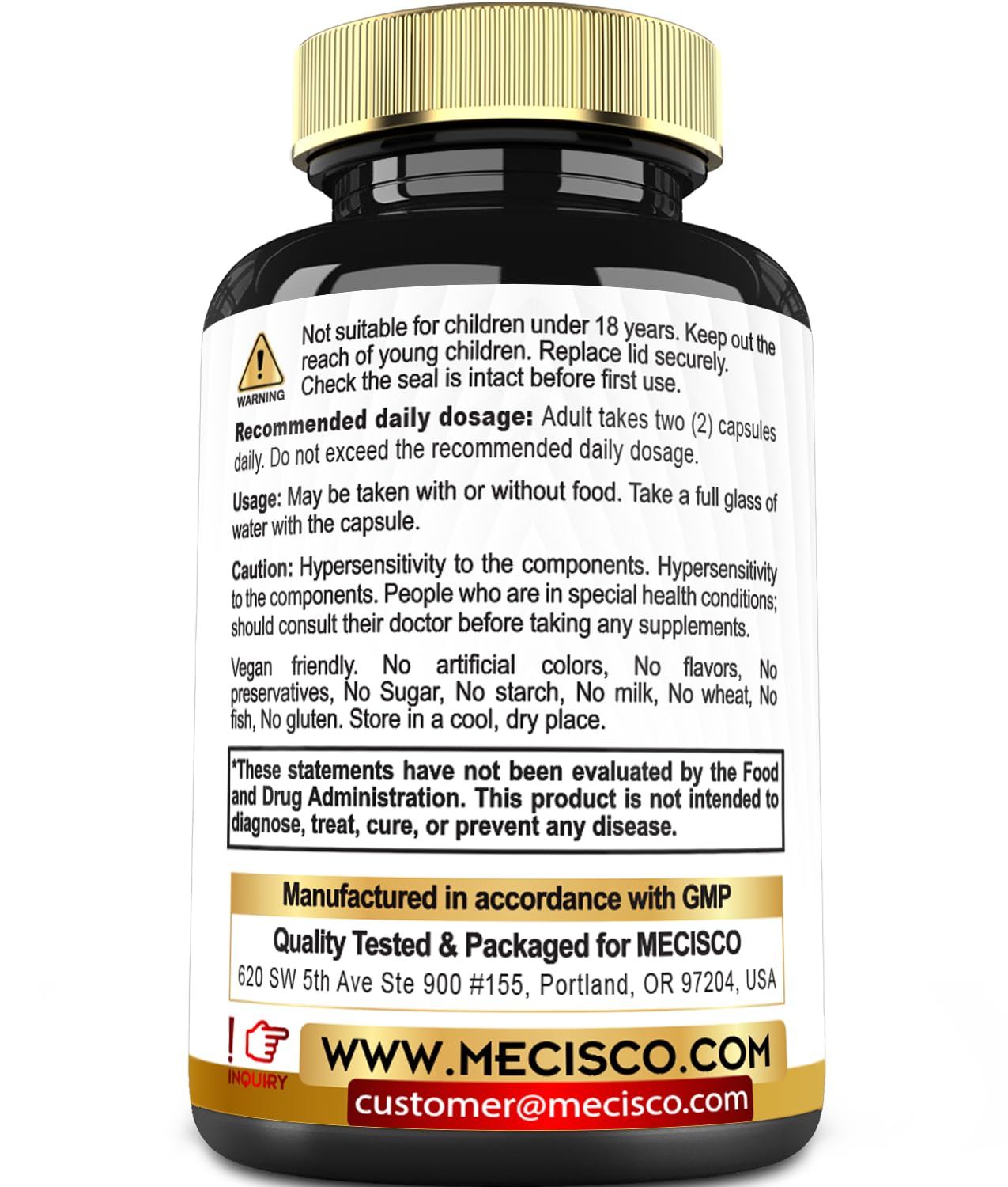 Mecisco 11 in 1 Citrus Bergamot Supplement 1000mg with Black Chokeberry, Berberine HCl & More - 90 Capsules - Supports Heart Health, Immune System, Energy Production MeciscoAu supplements