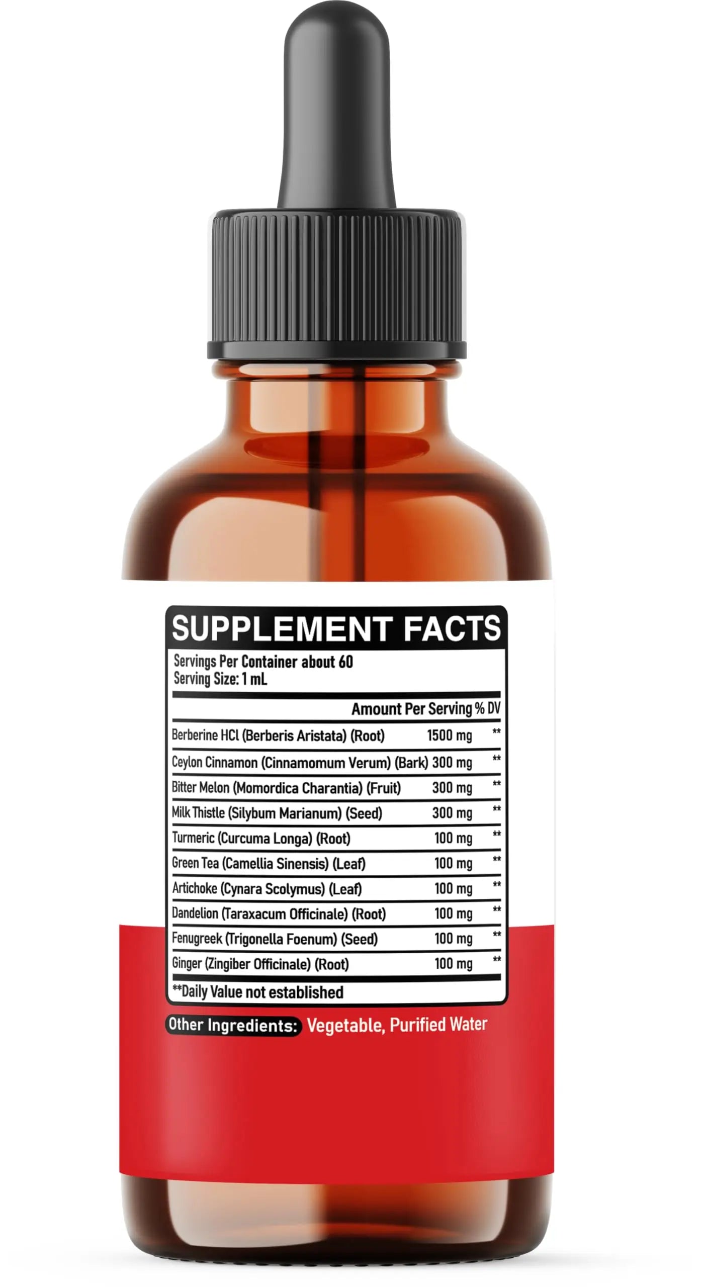 DEDICAD 10in1 Berberine HCl Drops - Liposomal Berberine Liquid - Activator Berberine with Ceylon Cinnamon, Bitter Melon, and 7 More - 60ml DEDICADnz supplements