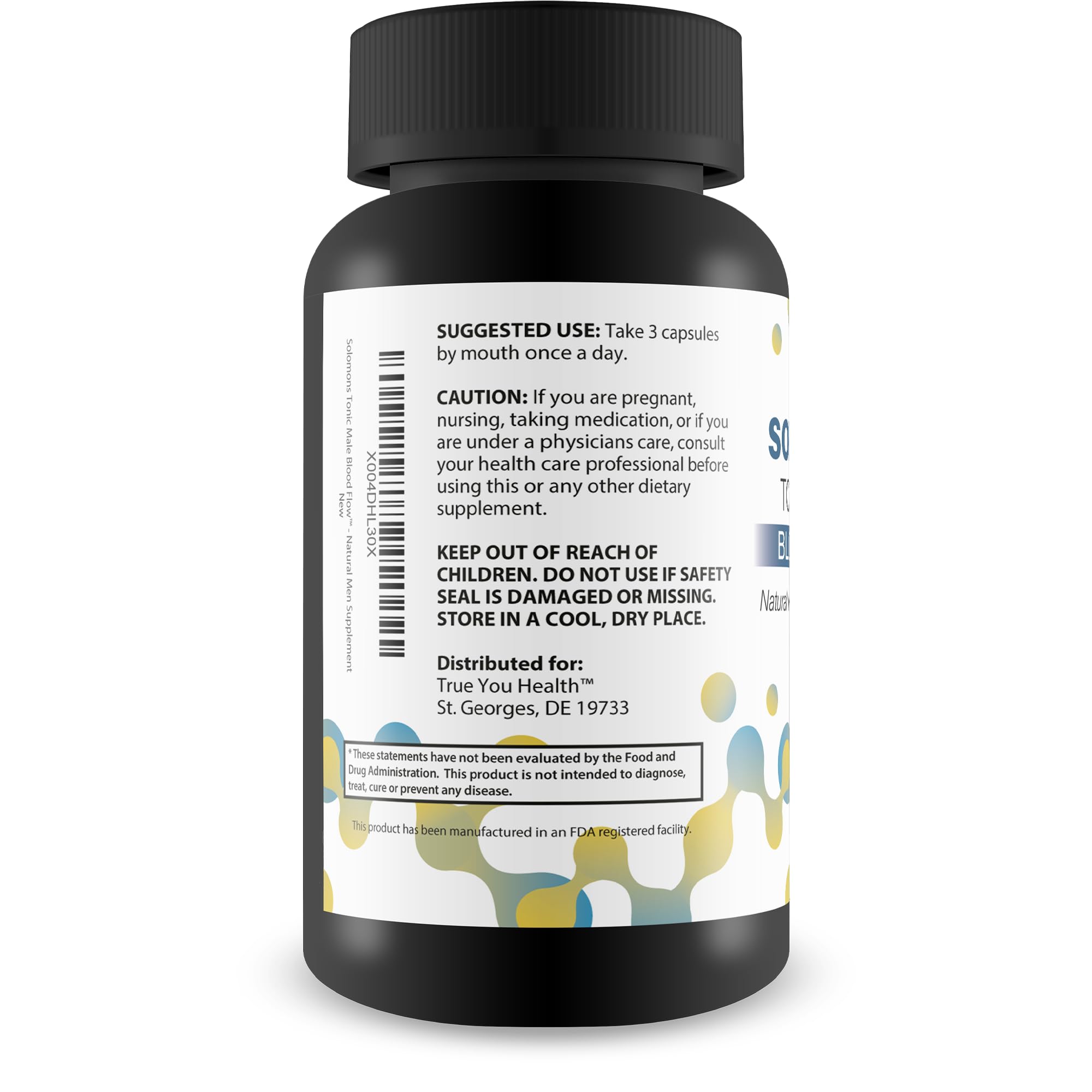 Solomons Tonic - Our Best Mens Blood Flow Supplement - Good Blood Flow Support - Male Blood Flow Capsules - Max Blood Flow Pills - Blood Circulation Supplements for Men - Male Blood Circulation Pills True You HealthAu supplements