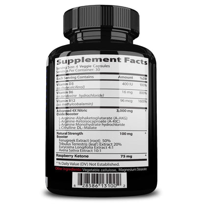 NITROCUT Pre Workout Supplement -120 Capsules - Nitric Oxide Supplements - l arginine NITROCUTUS supplements