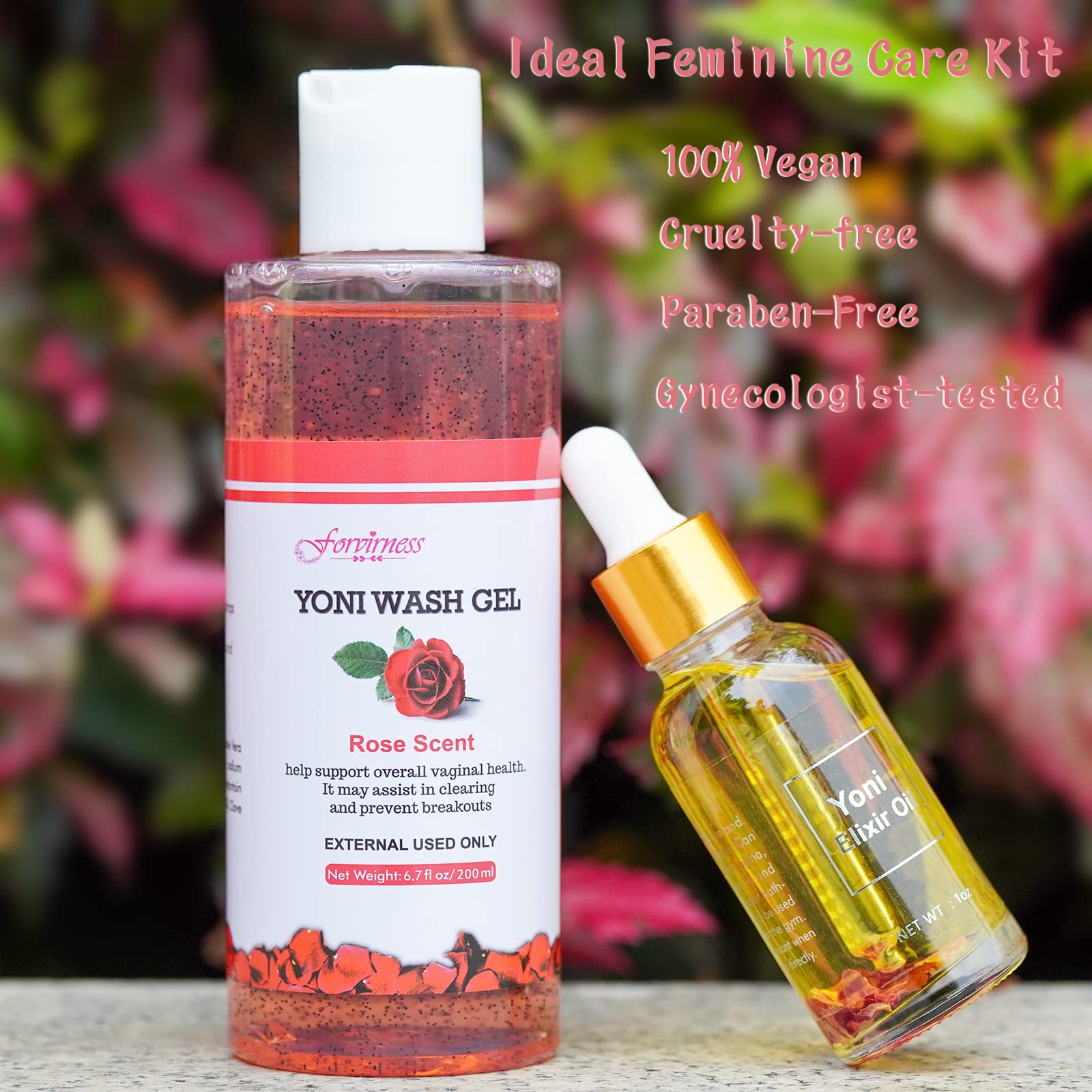 forvirness Feminine Wash & Natural Yoni Oil Set, Vaginal Wash with Cleaning Factor - Remove Odor forvirnessAu supplements