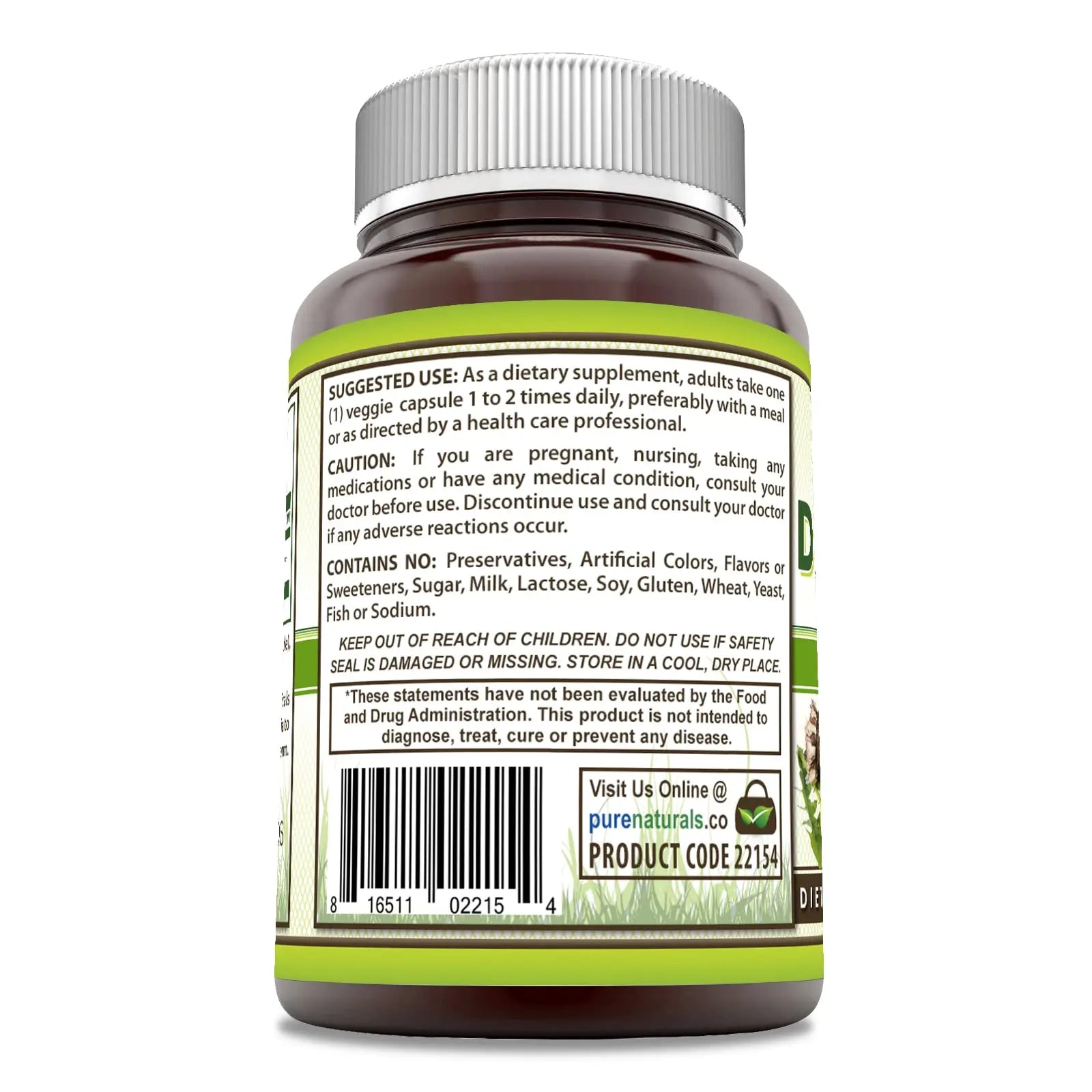 Pure Naturals Dandelion Root 520 mg Per Serving 120 Veggie Capsules Supplement | Non-GMO | Gluten Free | Made in USA Pure NaturalsAu supplements