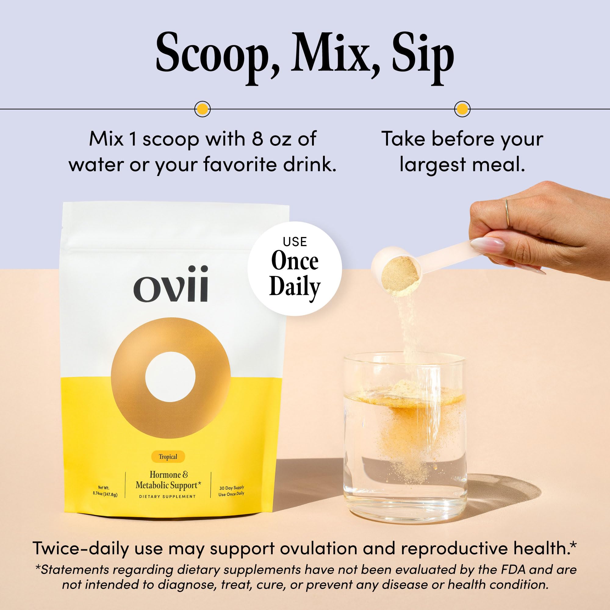 Ovii Metabolic Support for Women – Reducose® White Mulberry with Myo-Inositol & D-Chiro Inositol 40:1 Blend – Hormone Balance, Glucose Support & Appetite Control Supplement – 30 Servings, Tropical OviiAu supplements