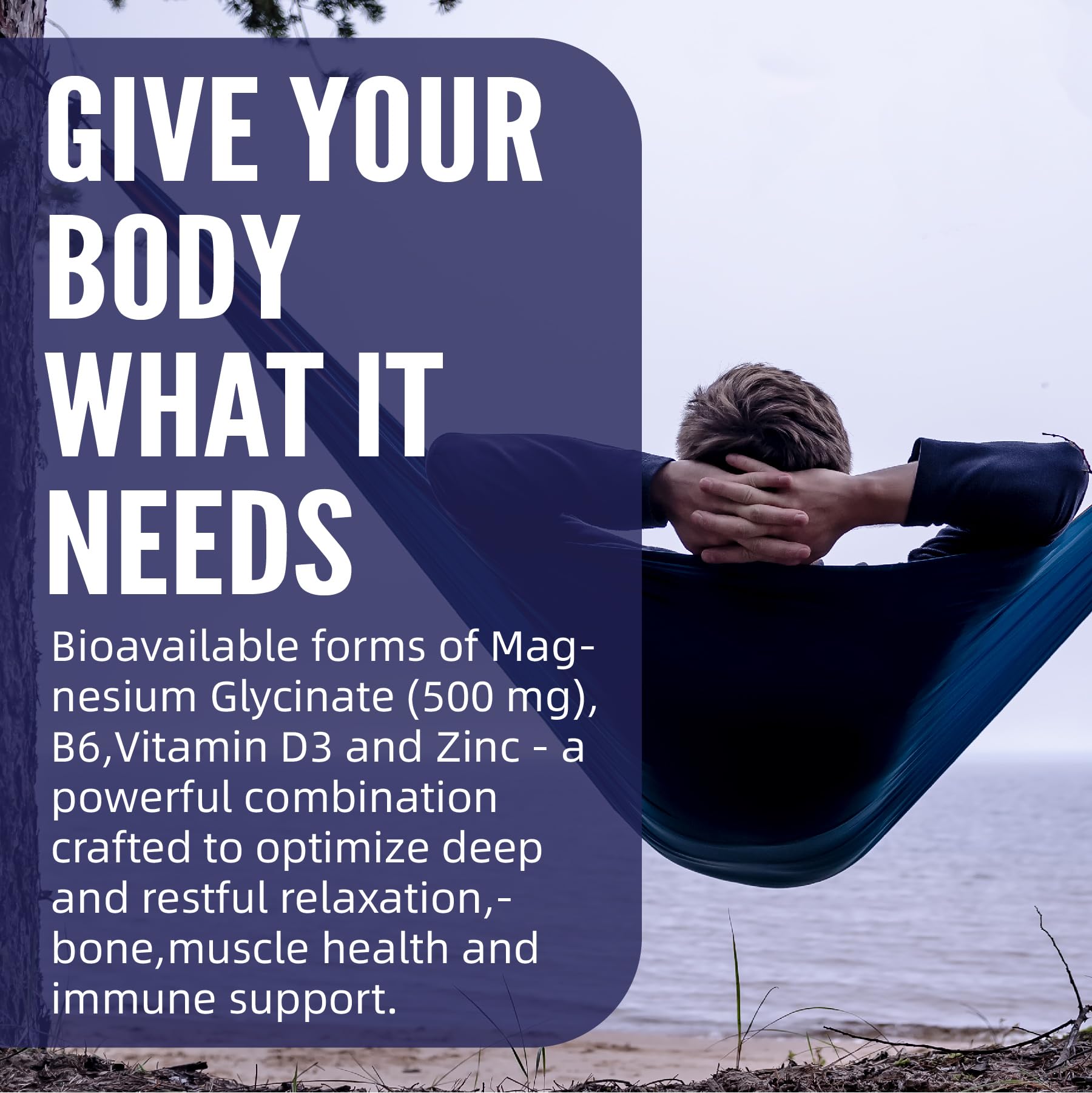 Magnesium Glycinate 500mg/250mg for Adults Teens - Plus D3,B6 & Zinc - Magnesium Glycinate Gummies,High Absorption - Support for Relaxation,Brain,Bone & Immunity Health - Sugar Free - 120Cts LerinettiaAu supplements