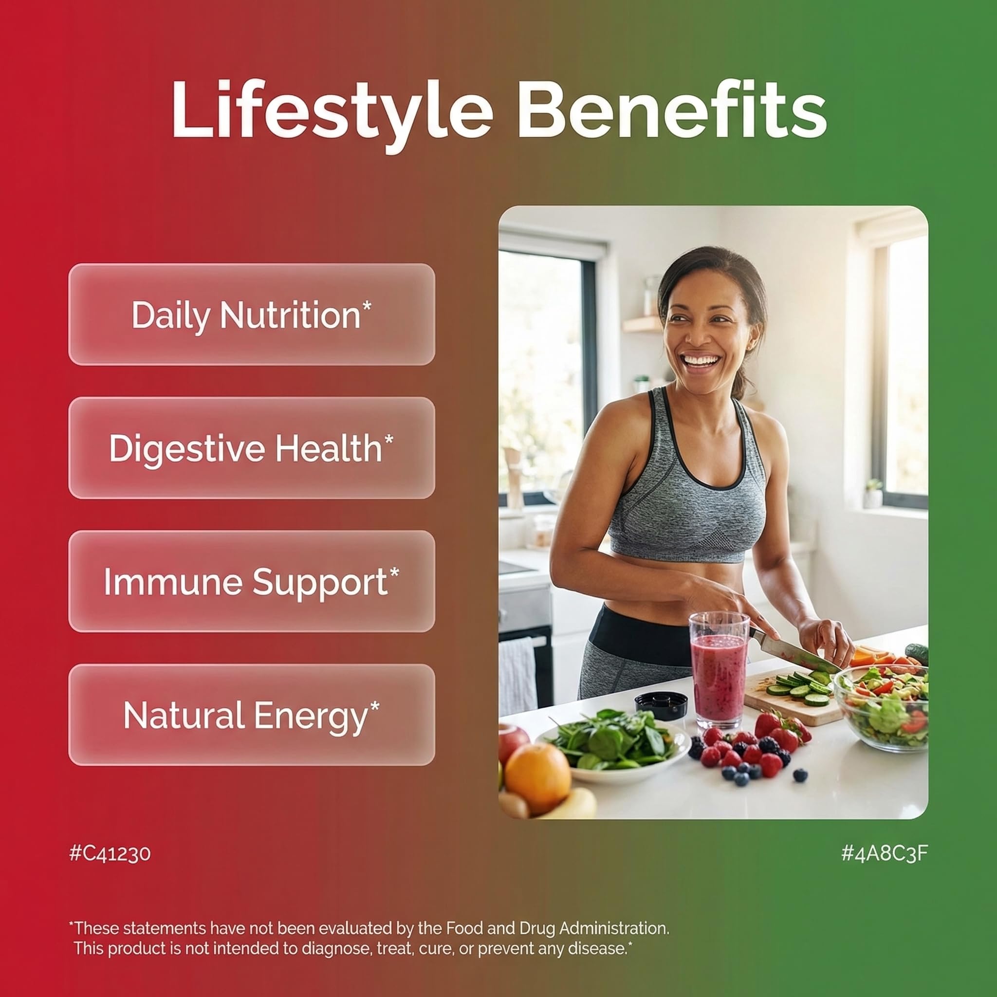 Clean Nutraceuticals Fruits and Veggies Supplement Reds & Green Superfood - Balance of Over 70 Fruit & Vegetable Supplements Capsules with Probiotics Prebiotics Digestive Enzymes - 120 Ct USA Clean NutraceuticalsAu supplements
