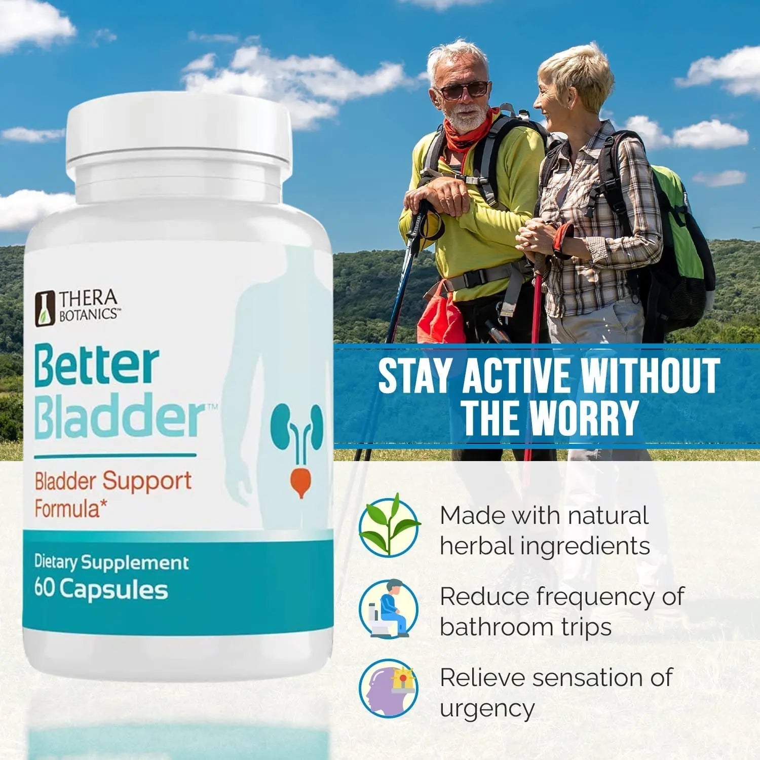 Better Bladder Control Supplement for Women & Men – Bladder Support Supplement to Help Reduce Urinary Leaks, Frequency & Urgency - 60 Count (1 Bottle) Better BladderAu supplements