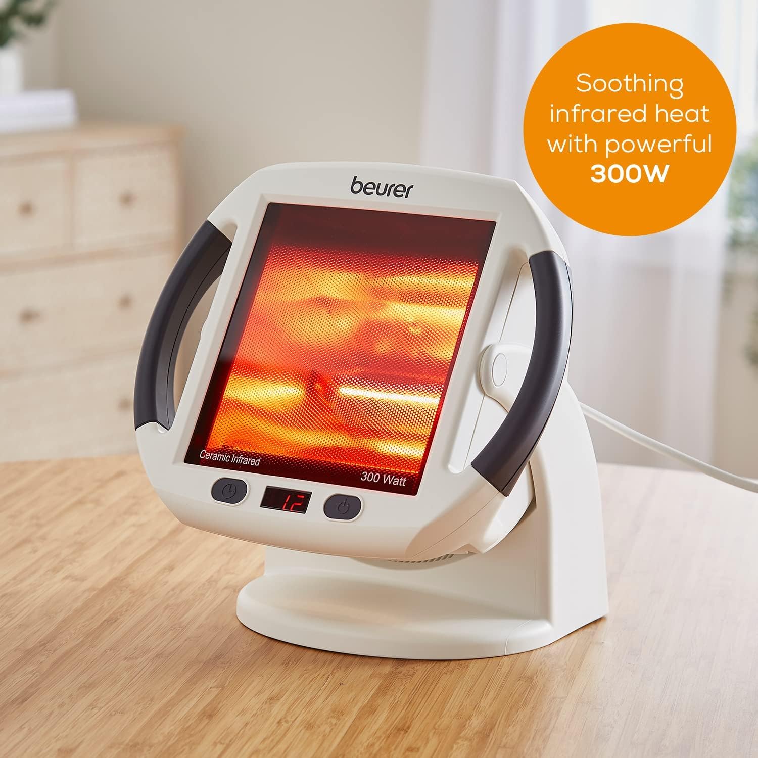 Beurer IL50 Infrared Heat Lamp Heated Red Light Therapy Lamp for Body, Face, Sinuses, & Skin - Effective BeurerAu supplements