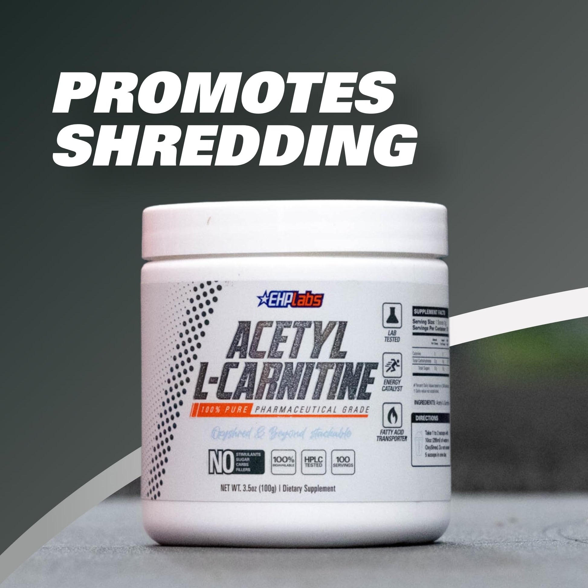EHP Labs Acetyl L Carnitine Powder, Supports Natural Energy Production, Supports Metabolism EHP LabsAu supplements