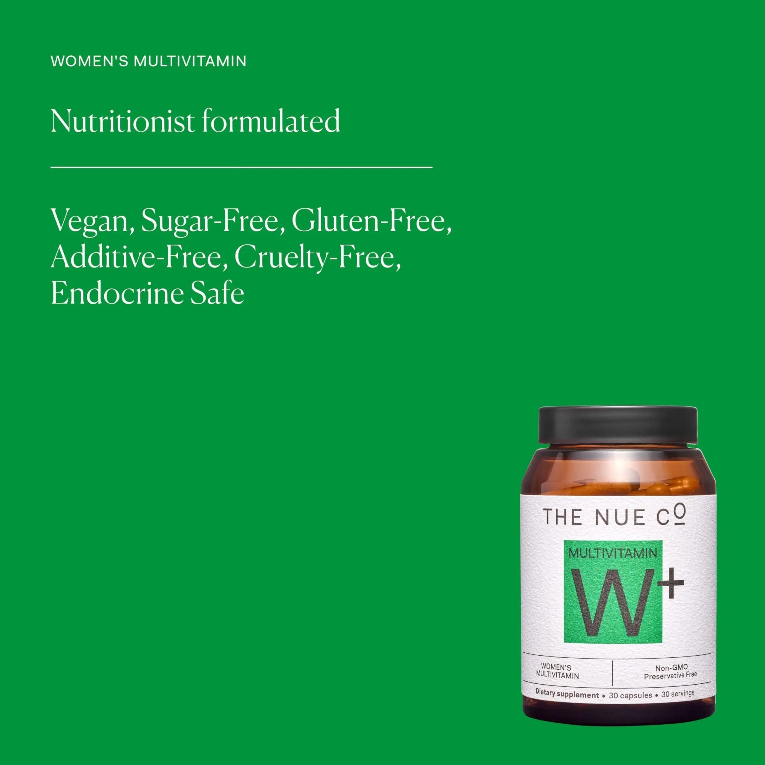 The Nue Co. Women's MULTIVITAMIN Supplement- Supports Energy, Immunity, Focus, Vegan, Gluten Free, 30 Capsules The Nue CoAu supplements
