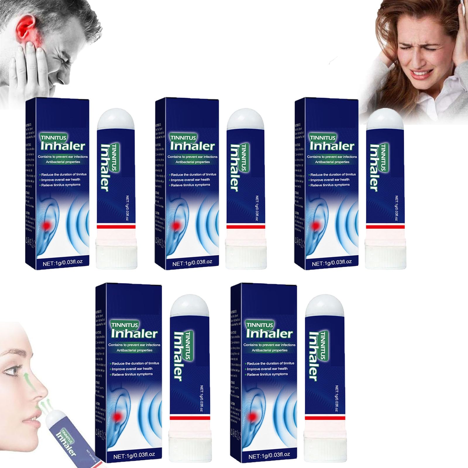 3/5/8PCS Echo Ease Tinnitus Inhaler, Tinnitus Relief for Ringing Ears Device, Auricalm Tinnitus DailebaoAu supplements