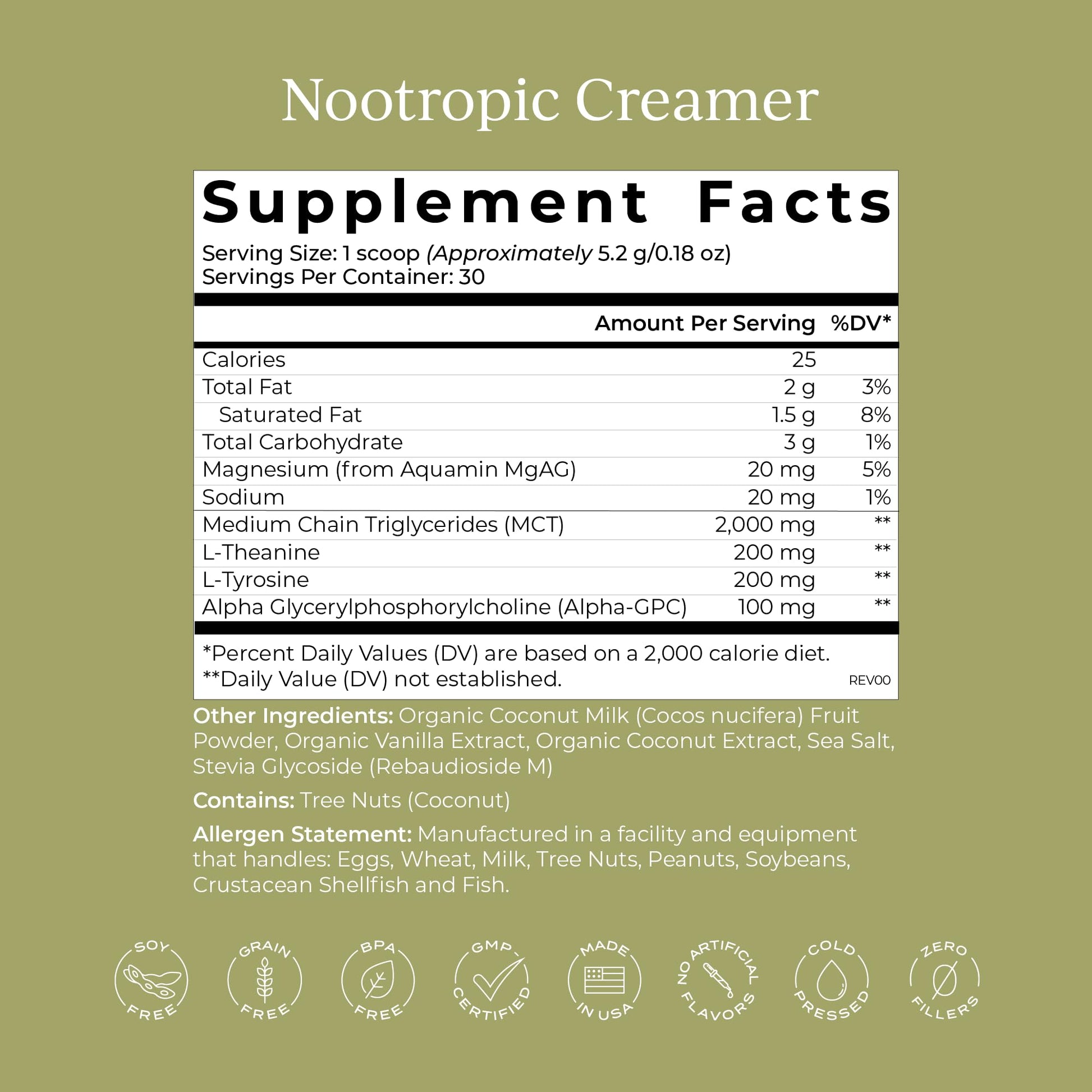 CYMBIOTIKA Nootropic Creamer – MCT Oil, Alpha GPC, L-Theanine – Keto, Vegan, Sugar-Free Coffee Creamer for Focus, Energy & Mental Clarity – Coconut Vanilla Flavor, 30 Servings CYMBIOTIKAAu supplements