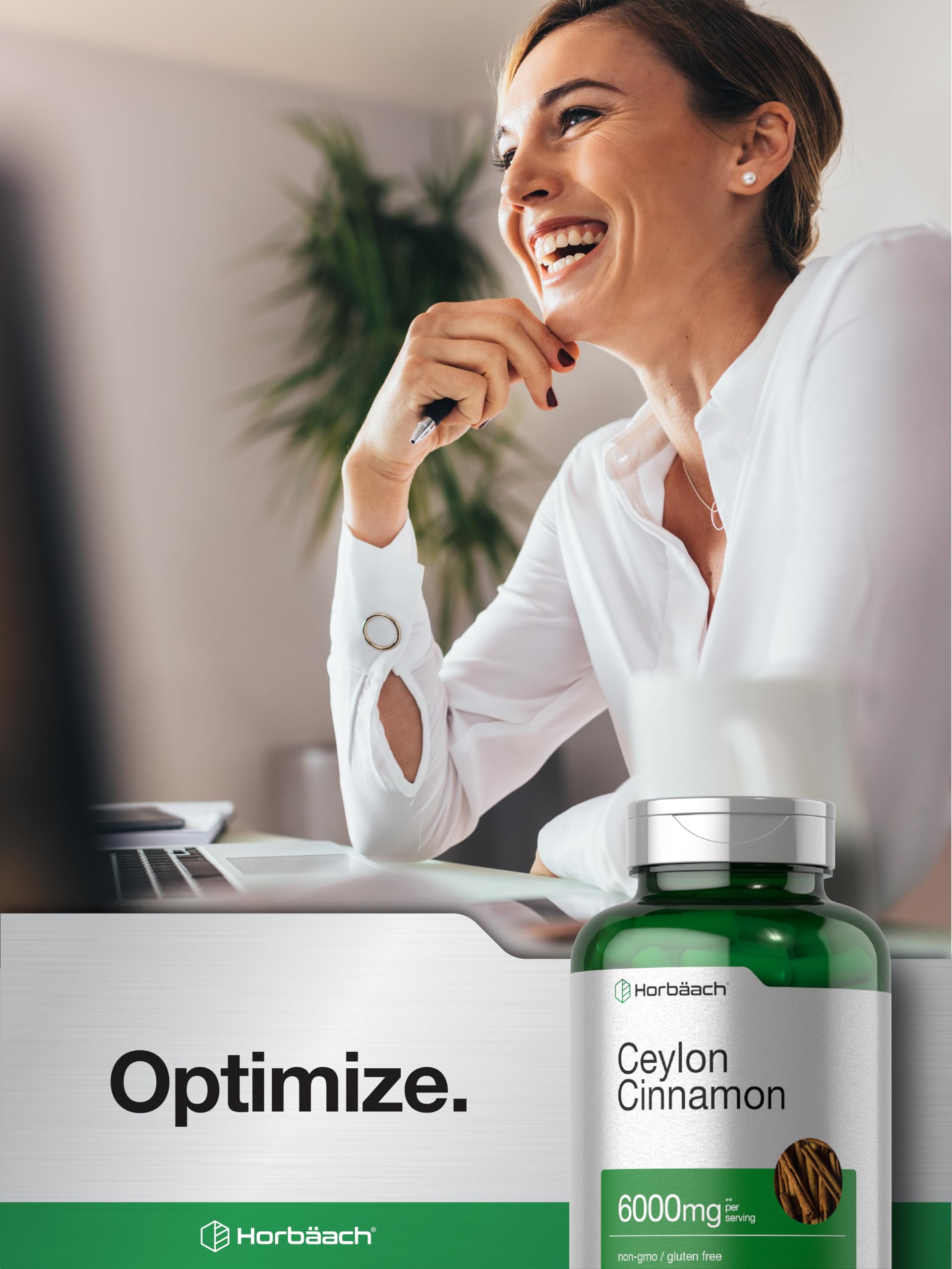 Ceylon Cinnamon Capsules | 6000 mg | 150 Count | Non-GMO & Gluten Free Supplement HorbäachAu supplements