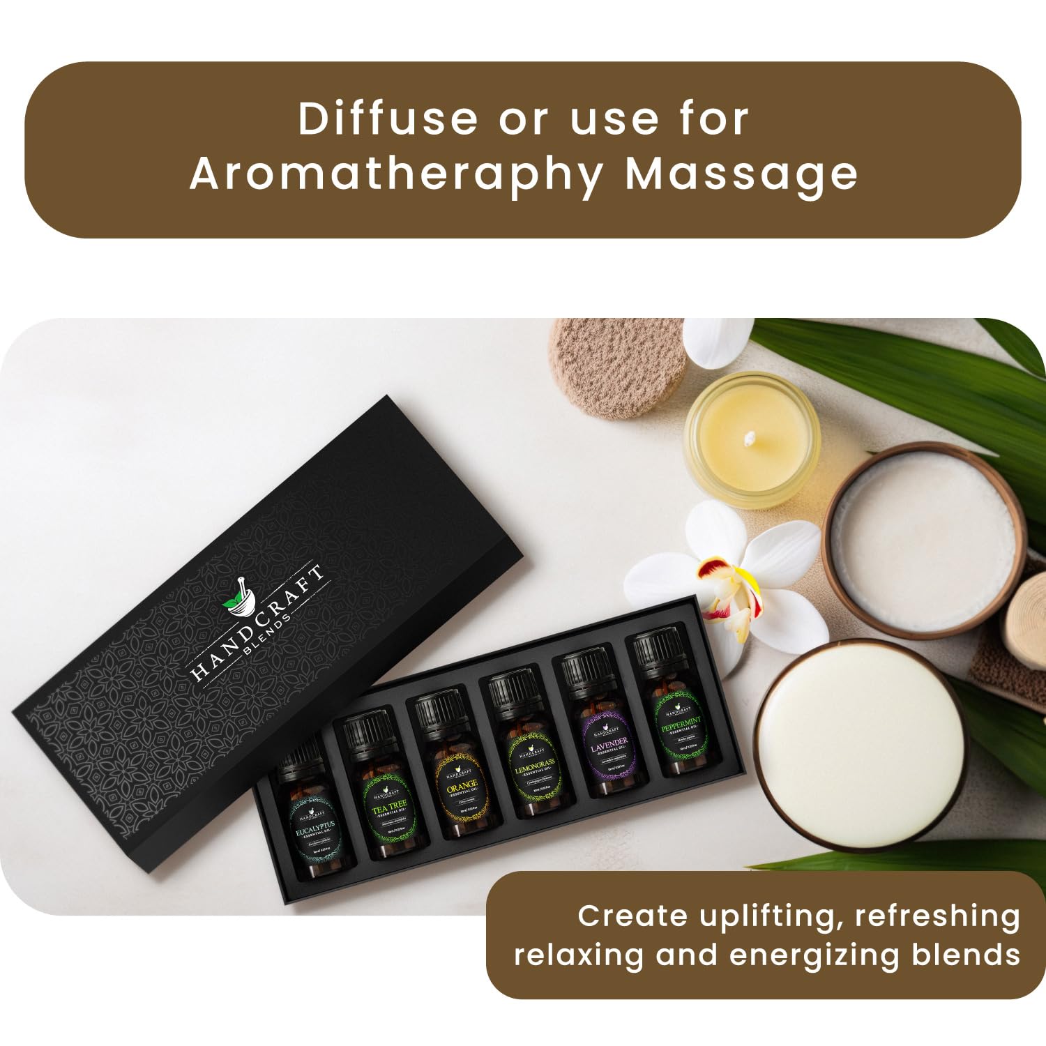 Handcraft Essential Oils Set – Top 6 Essential Oil Diffuser Oils for Home, Candle Making, Aromatherapy Oils Handcraft BlendsAu supplements