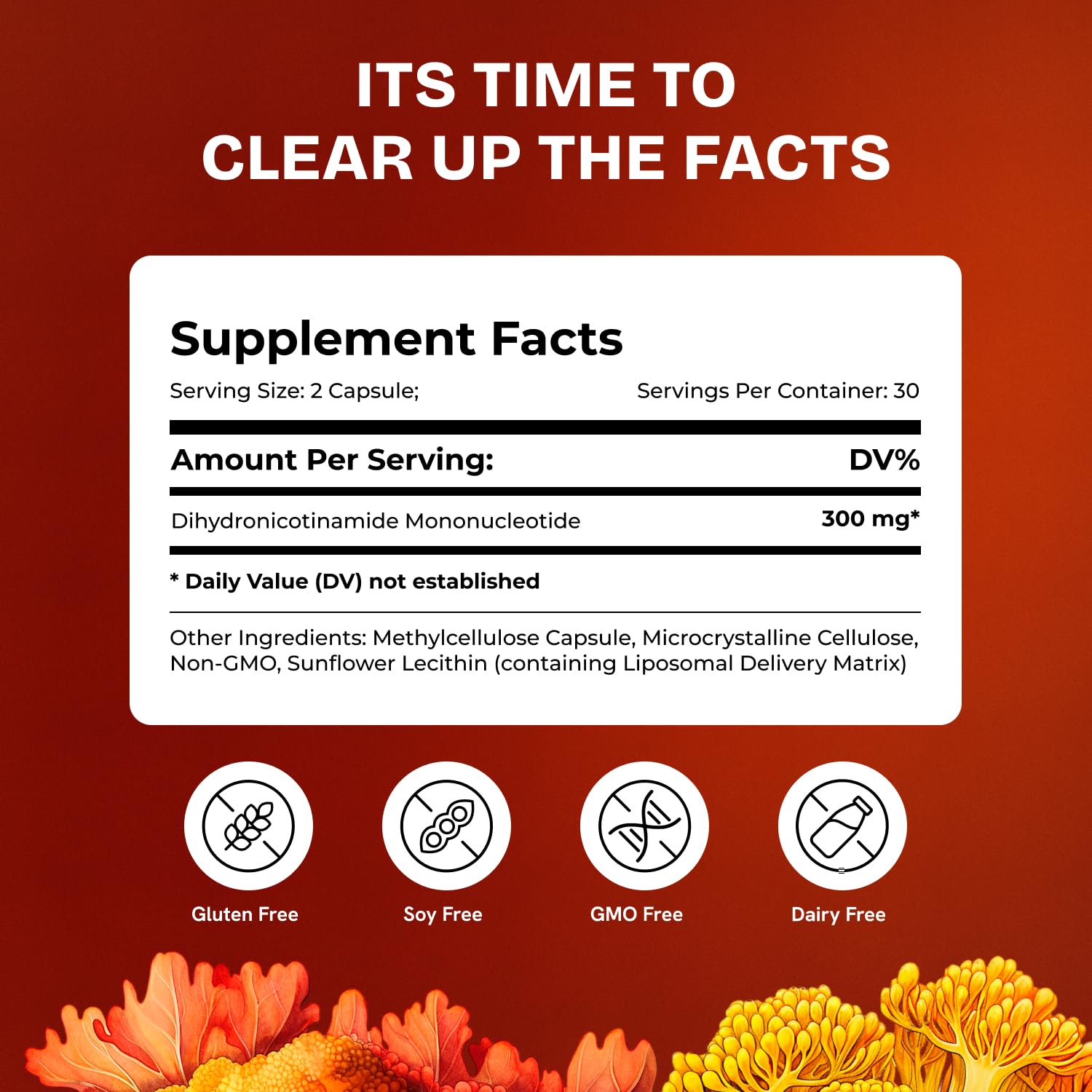 Resurrected Health Liposomal NMNH Supplement 300mg – Boosts NAD Anti-Aging, Energy & Focus – NMM Capsules Alternative to for Cellular Vitality – Third-Party Tested, 60 Vegan Capsules | 1 Pack Resurrected HealthAu supplements