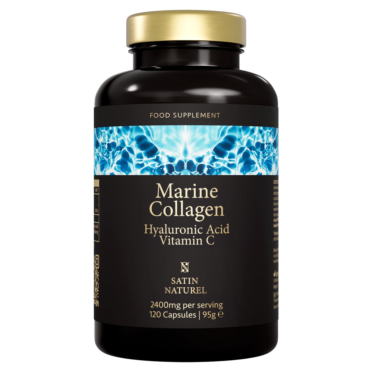 Marine Collagen Capsules with Hyaluronic Acid + Vitamin C 2400mg - High Strength Collagen SatinNaturelUS supplements